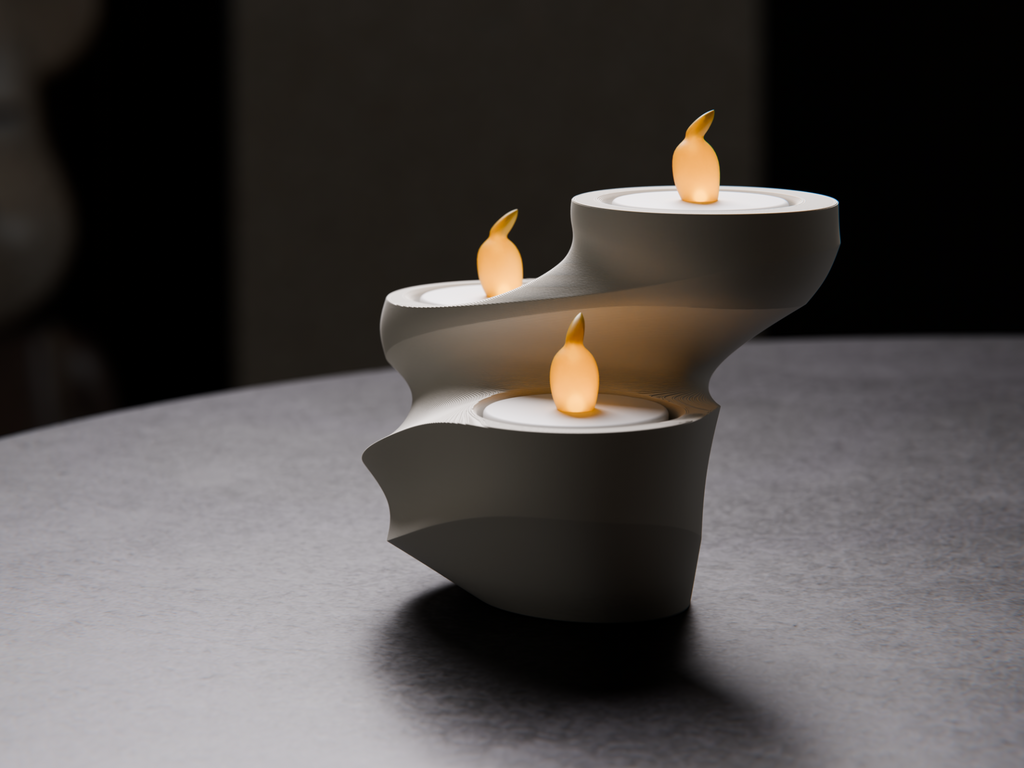 Swirl LED Tealight Holder