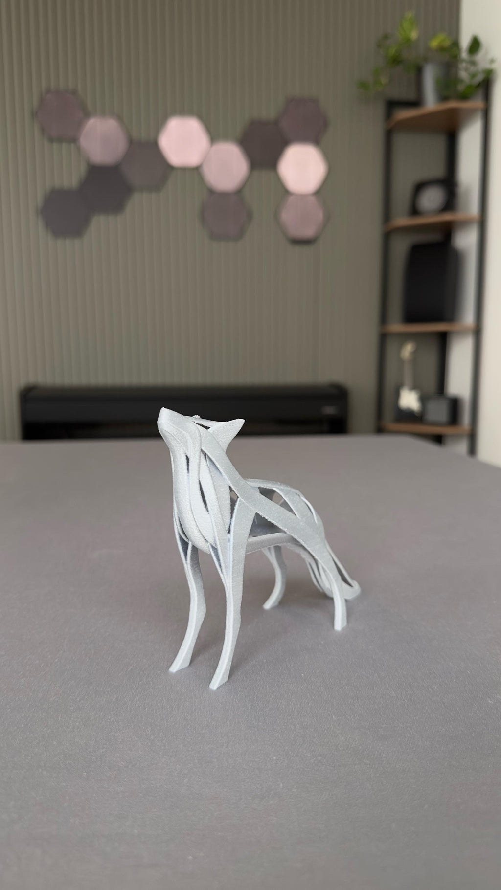 Modern Wolf Sculpture
