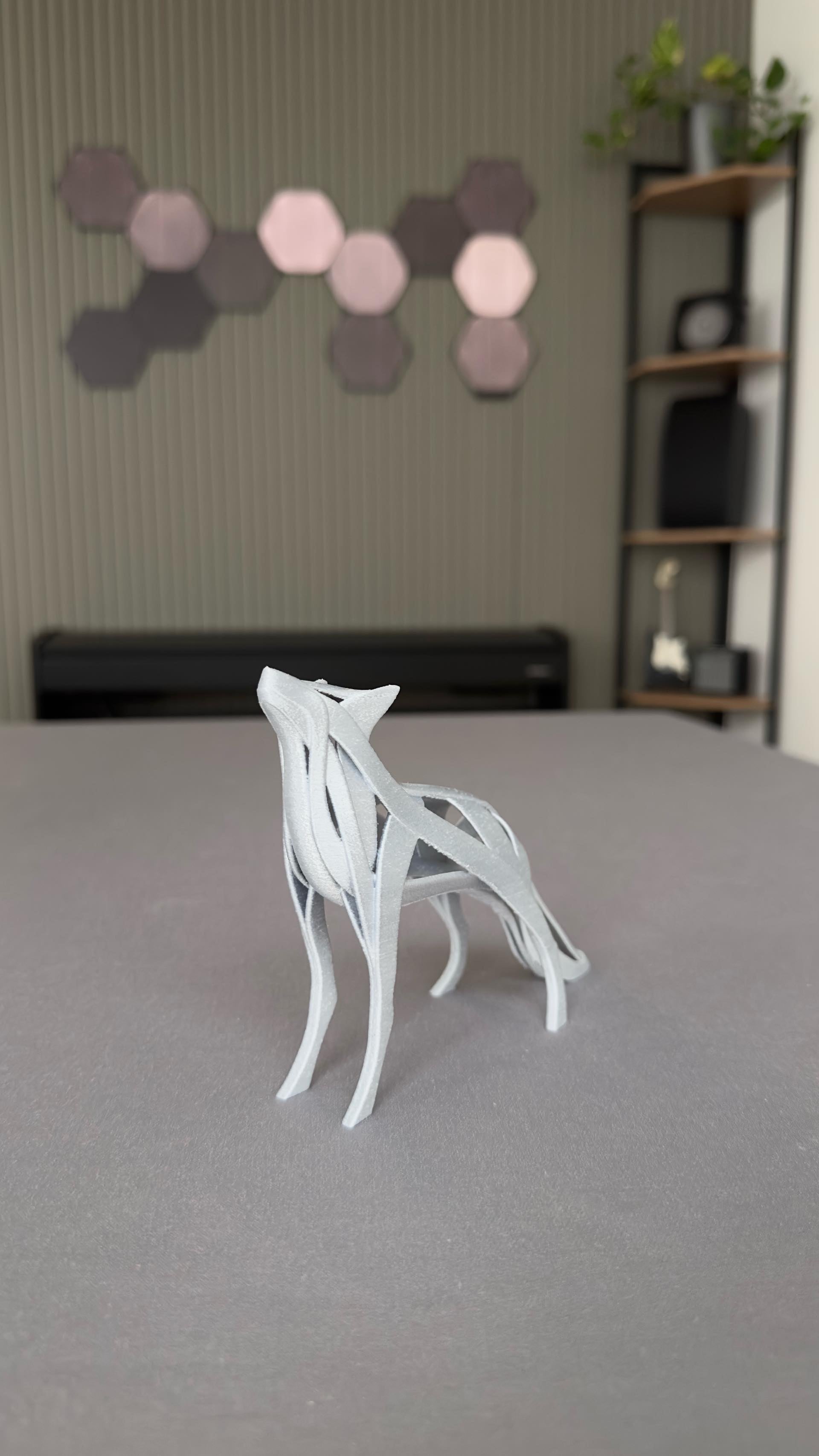 Modern Wolf Sculpture