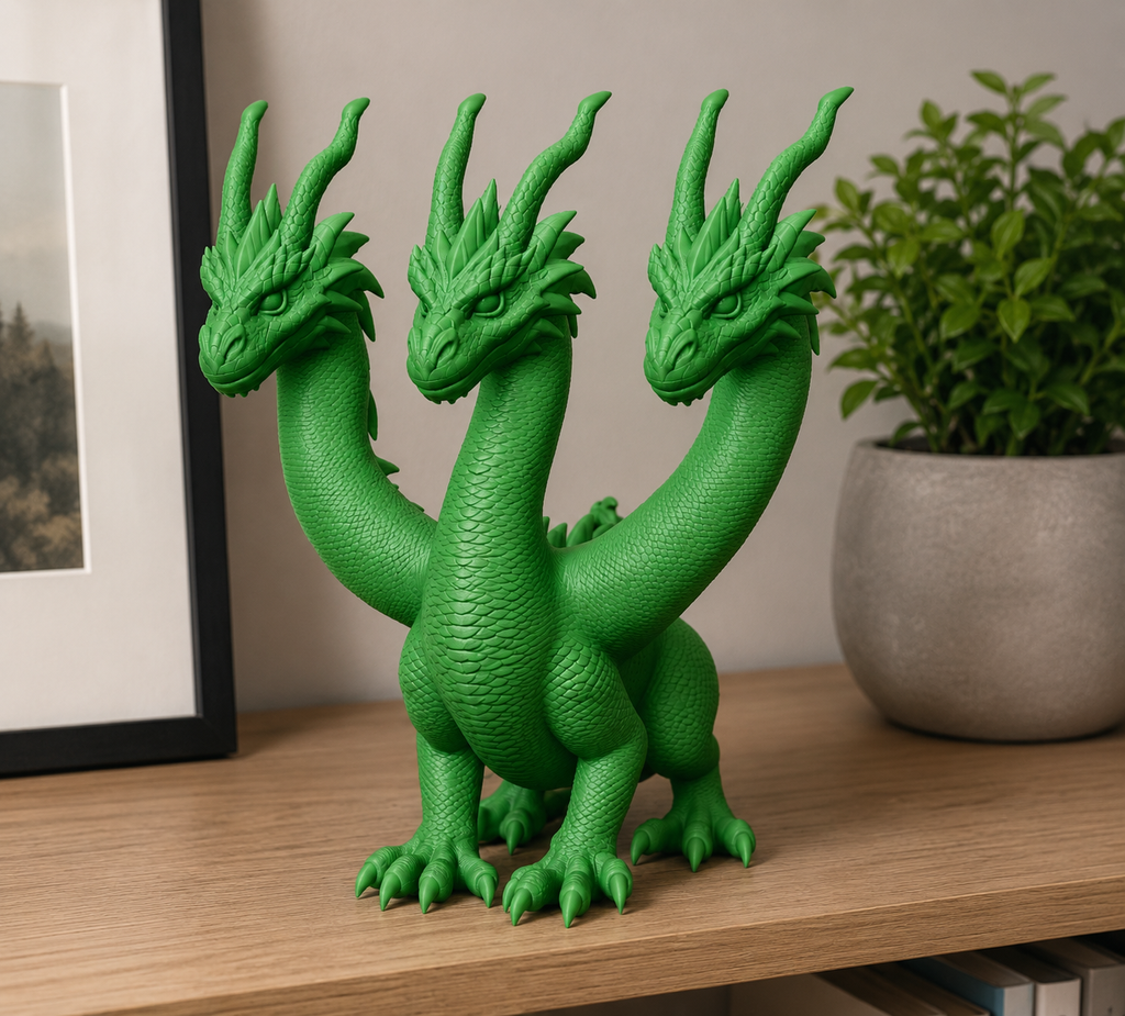 Three-Headed Dragon Statue
