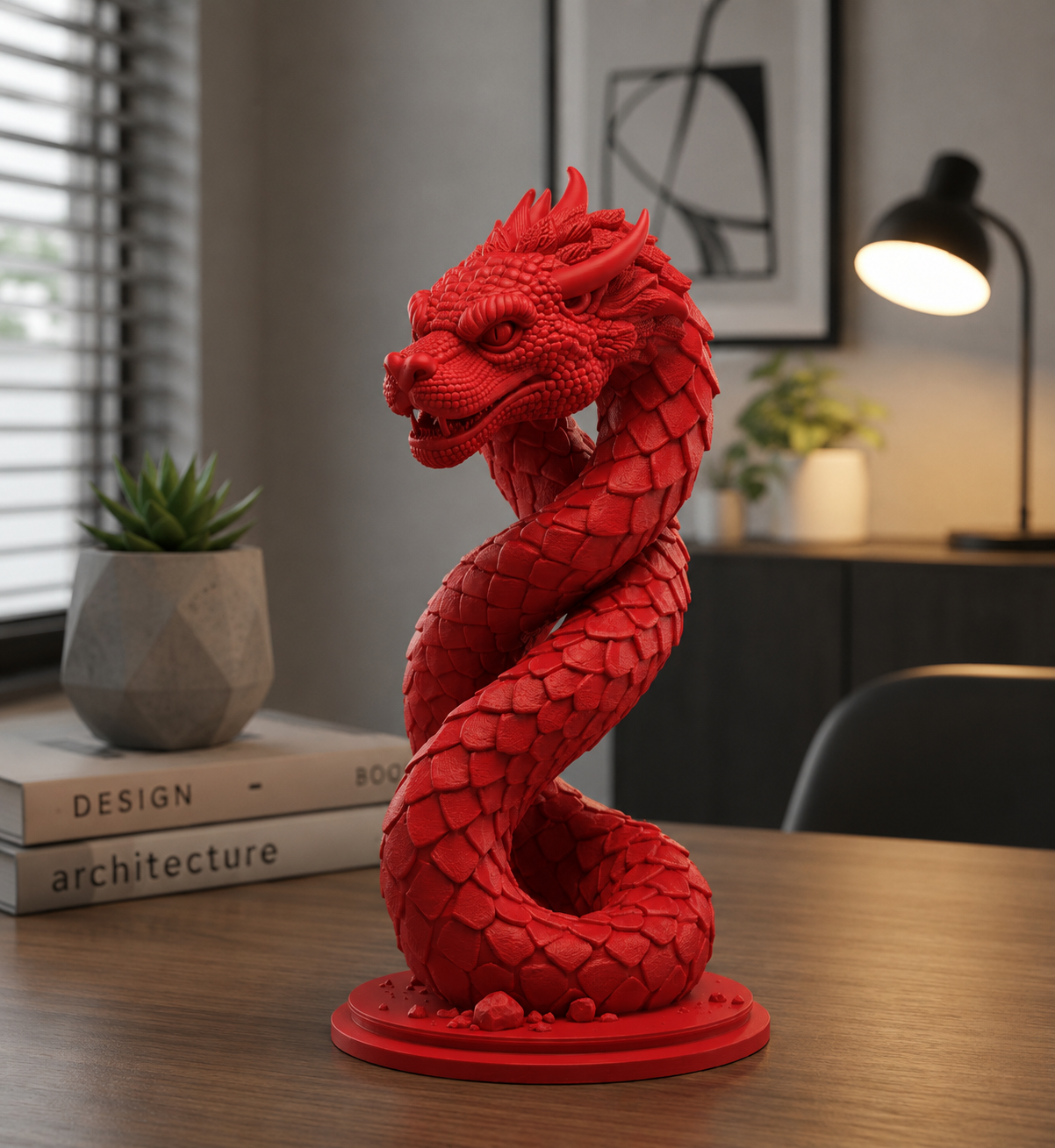 Coiled Snake Sculpture