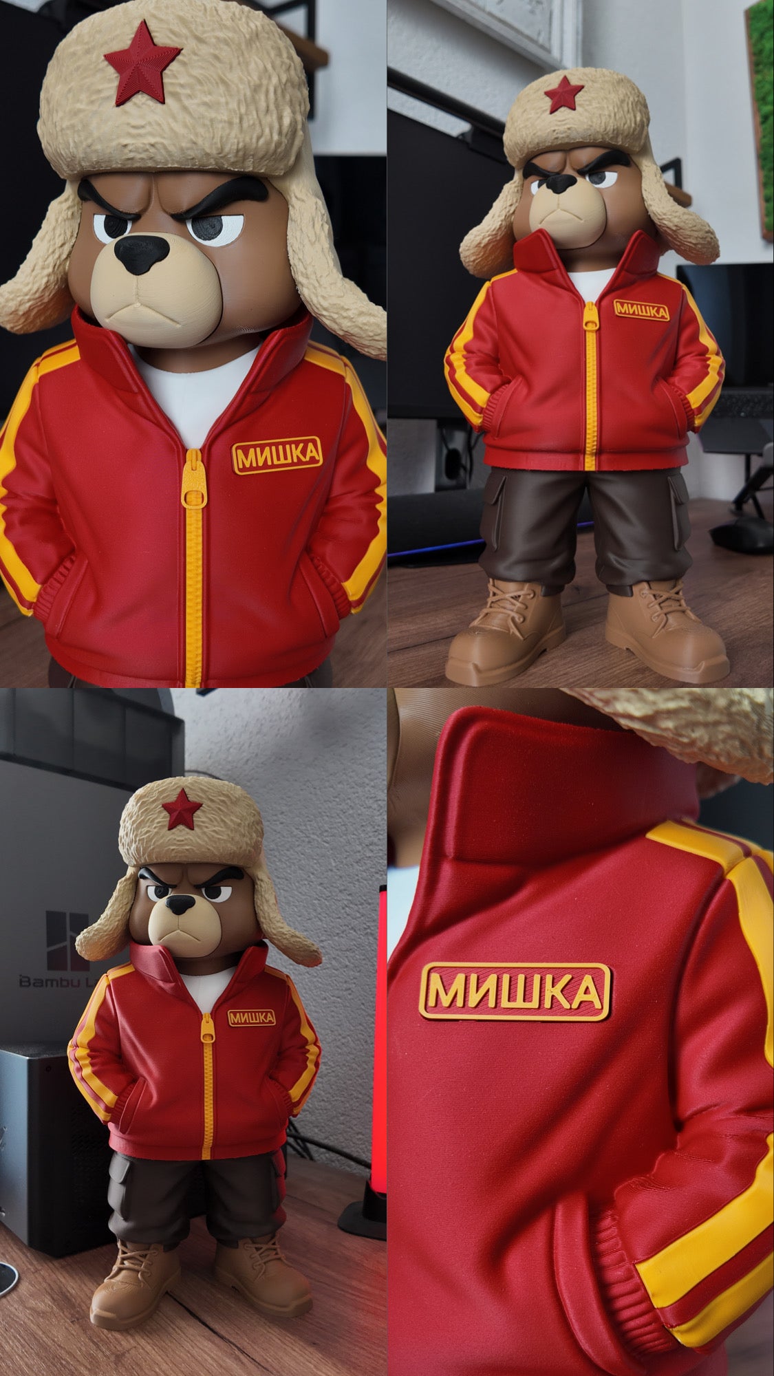 Angry Bear Figurine, Russian Bear Statue
