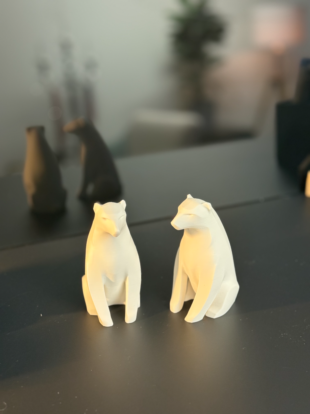 Minimalist Polar Bear Sculpture