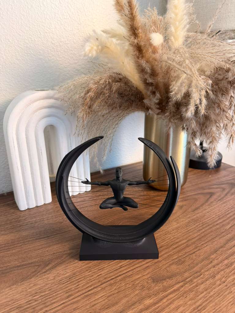3D Printed Sitting Man Sculpture