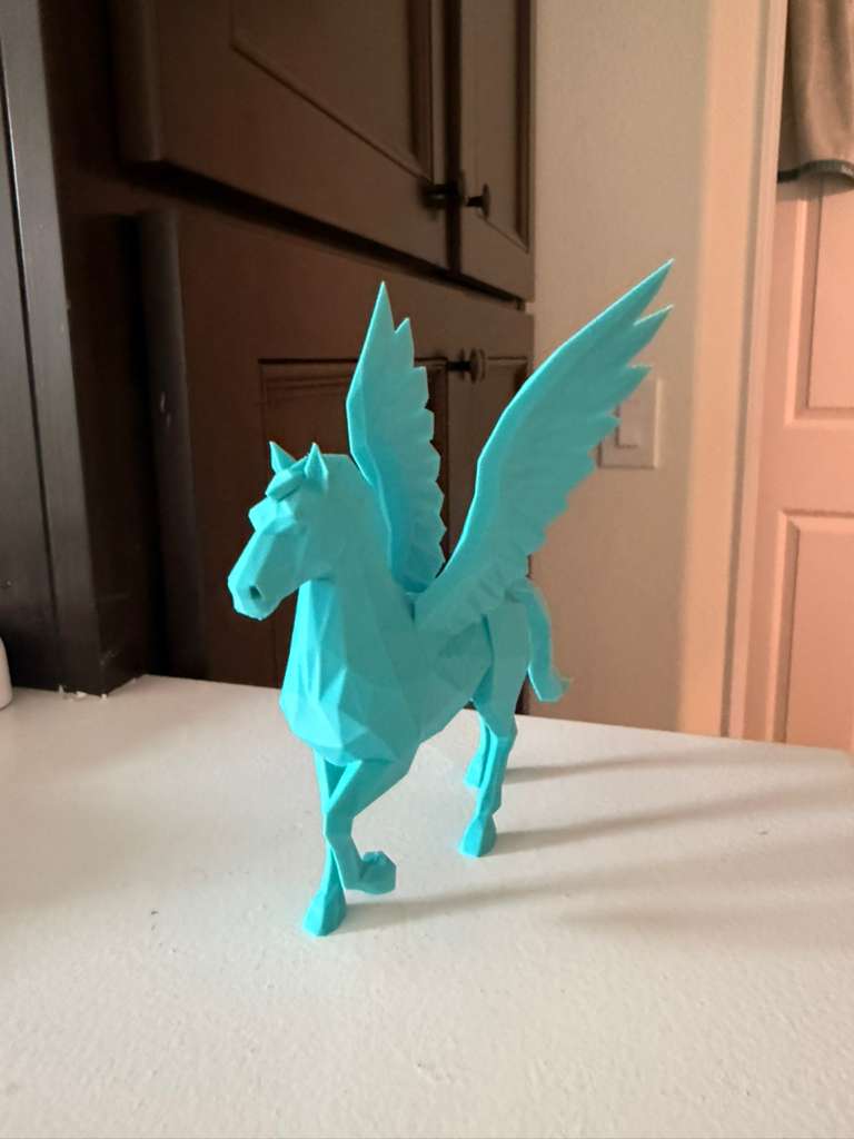 Low Poly Pegasus Sculpture