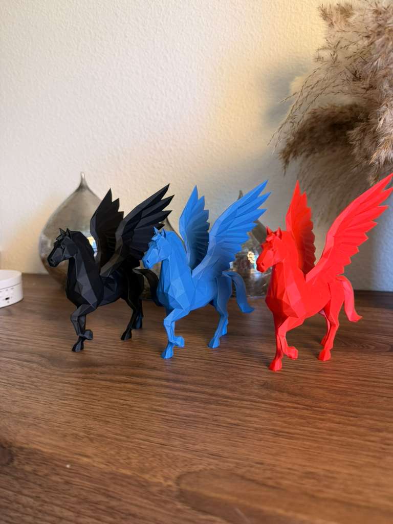 Low Poly Pegasus Sculpture