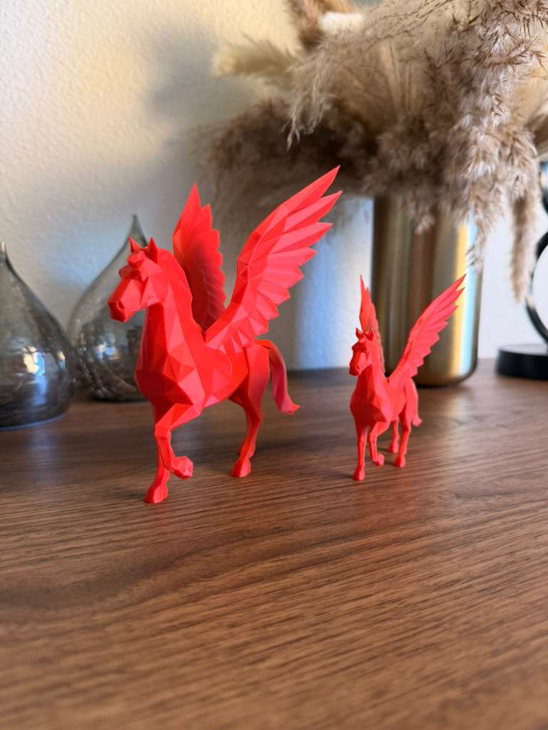 Low Poly Pegasus Sculpture