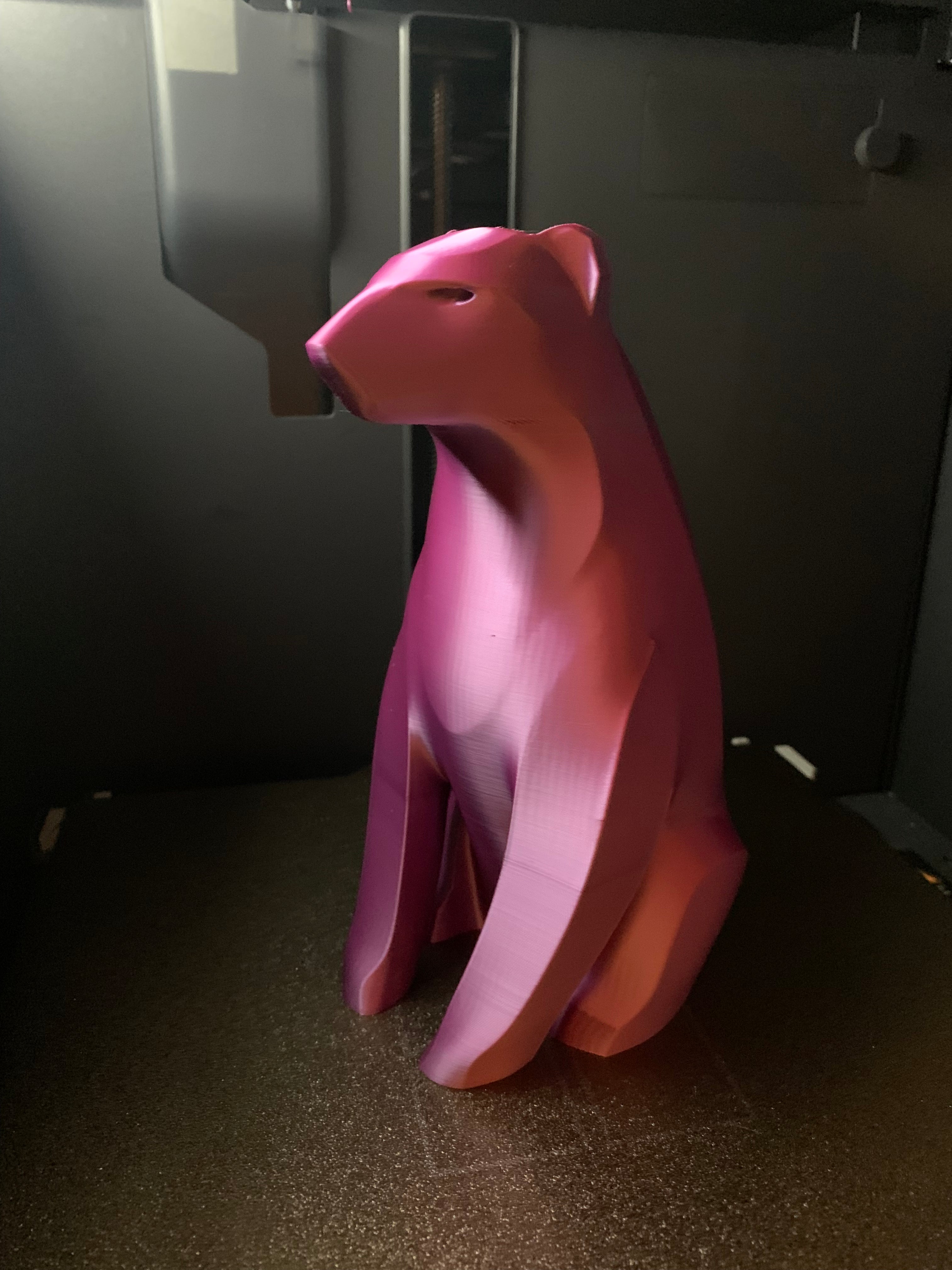 Minimalist Polar Bear Sculpture