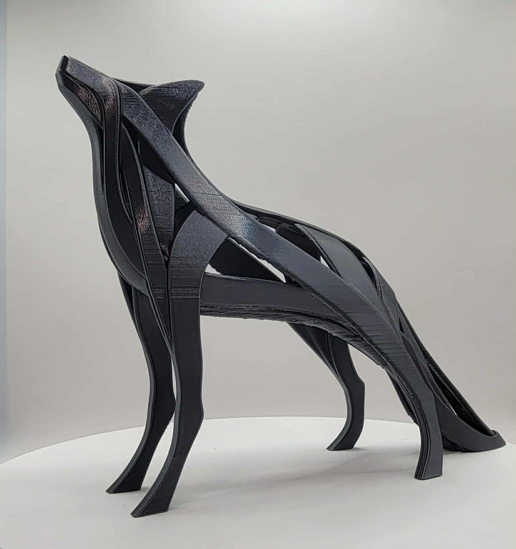 Modern Wolf Sculpture