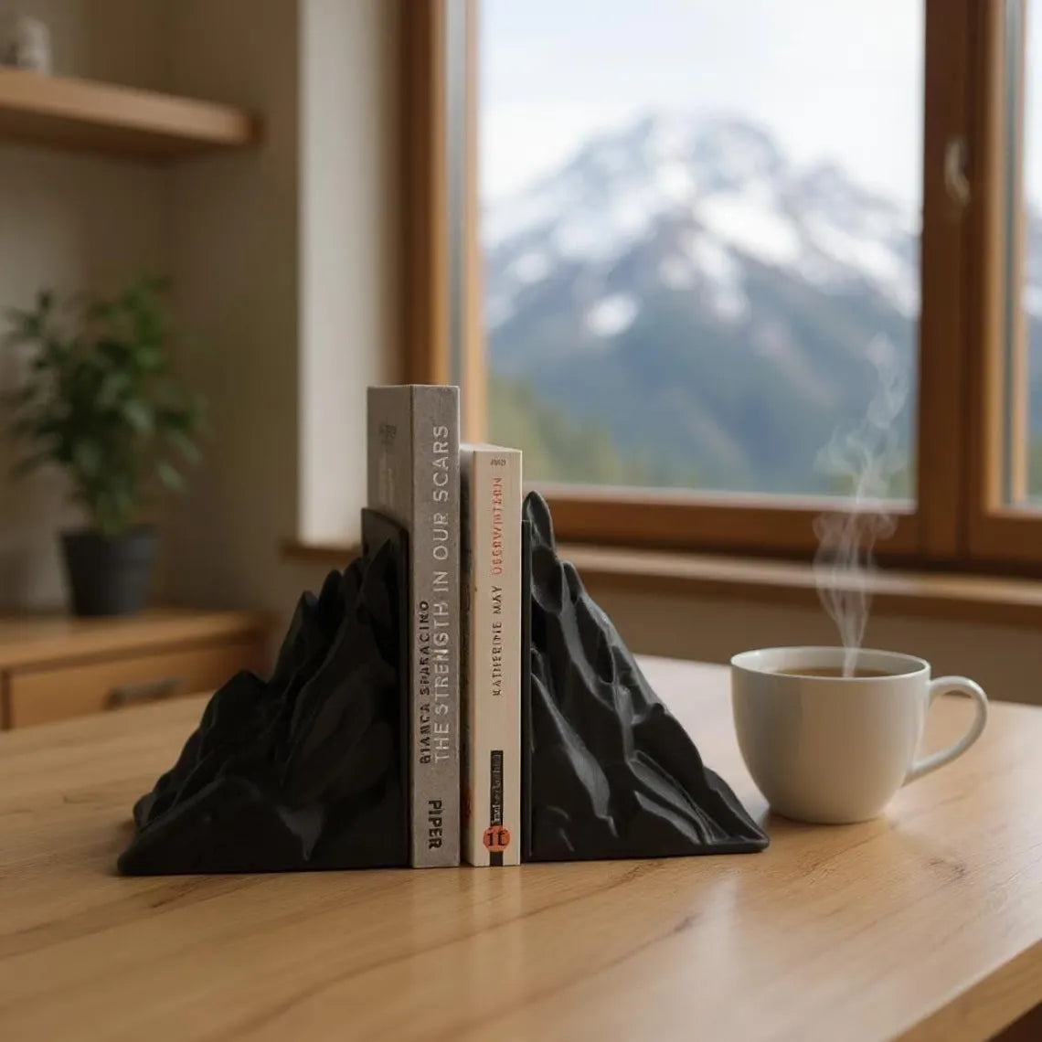 Minimalist Mountain Bookends