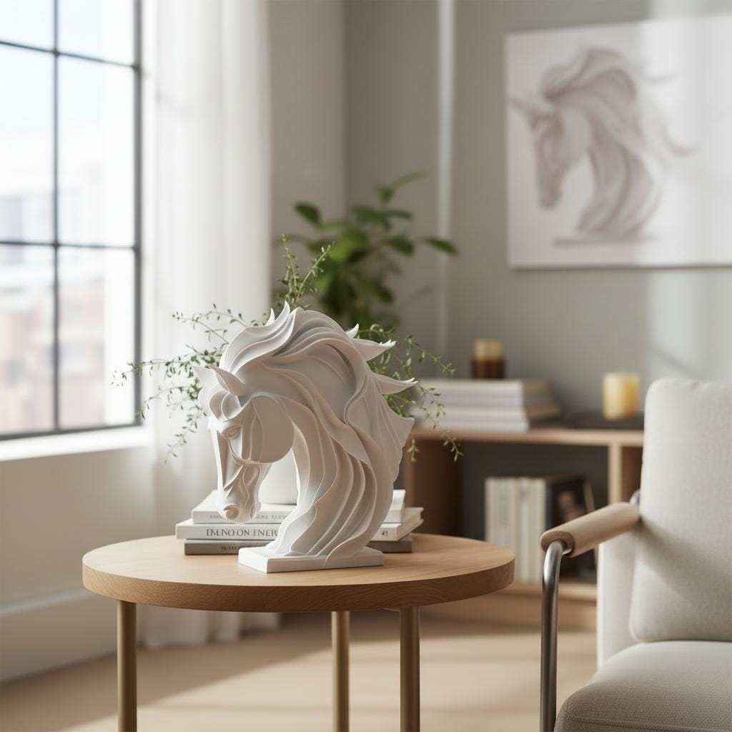 Modern Abstract Horse Sculpture
