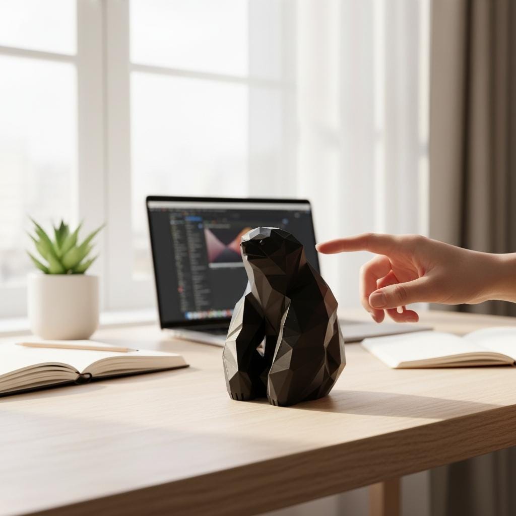 Low Poly Sloth Sculpture
