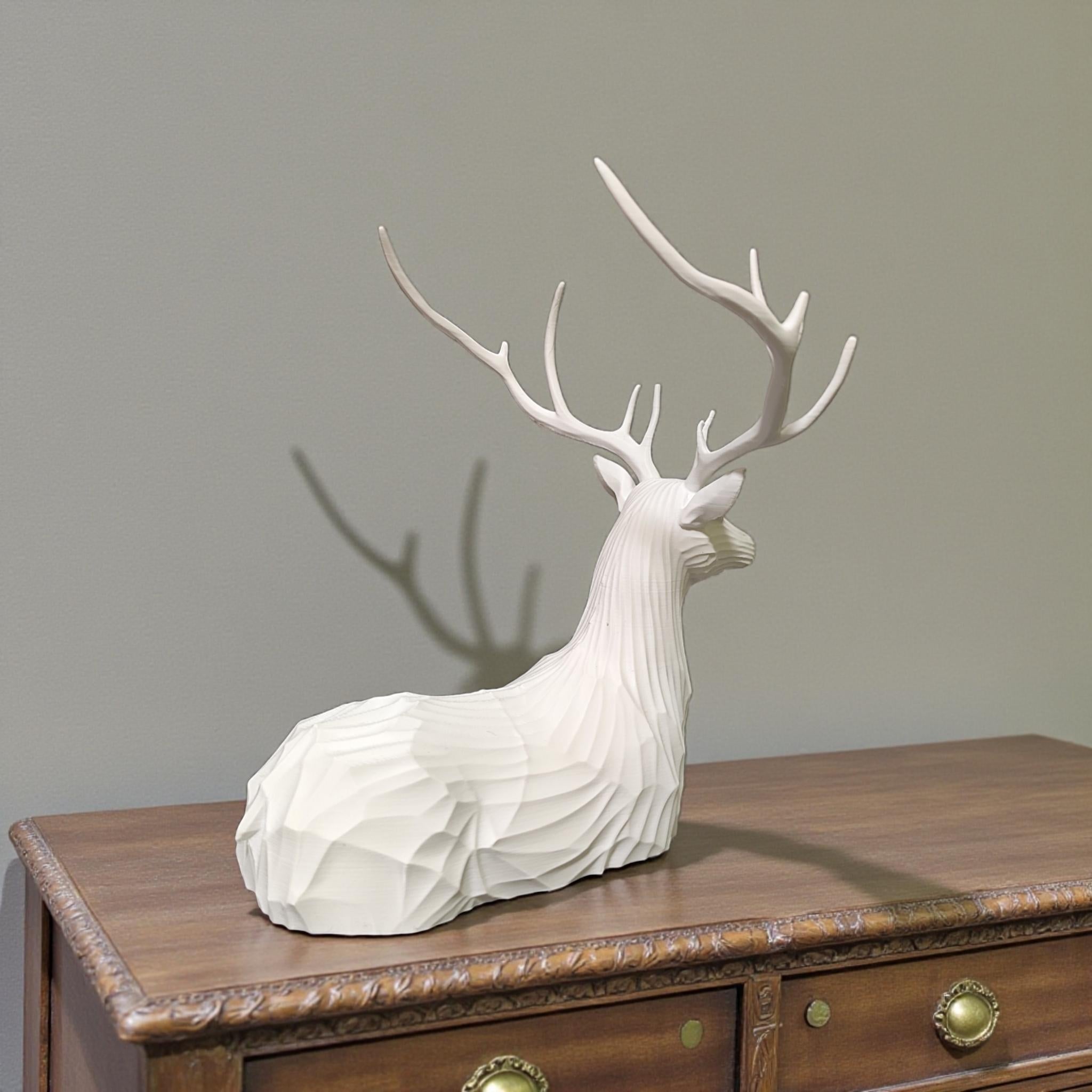 Low Poly Deer Sculpture