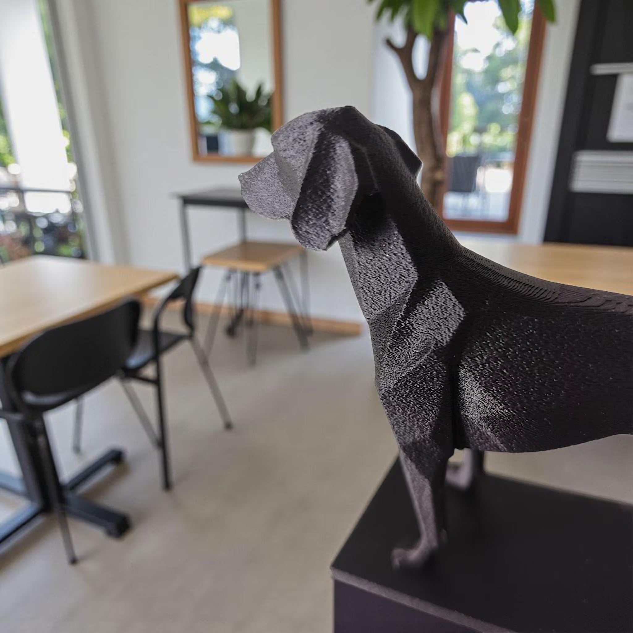 Low Poly Hunting Dog Sculpture