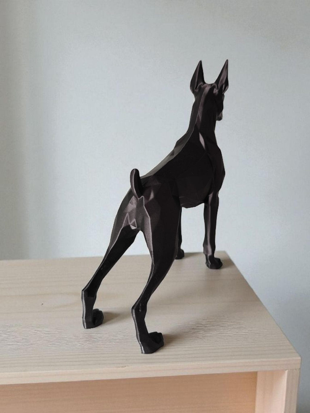 Low Poly Doberman Sculpture