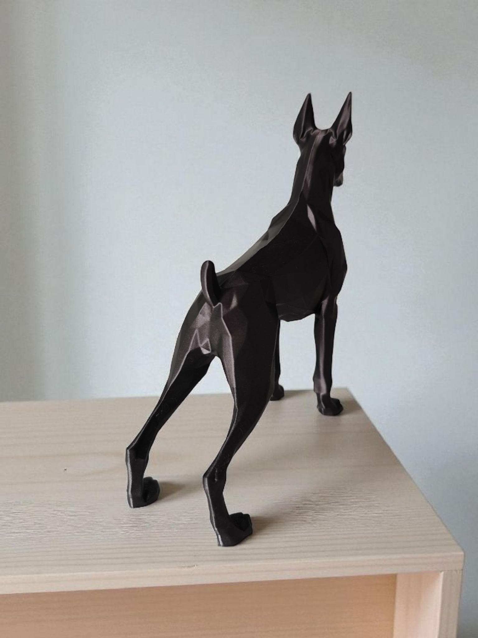 Low Poly Doberman Sculpture