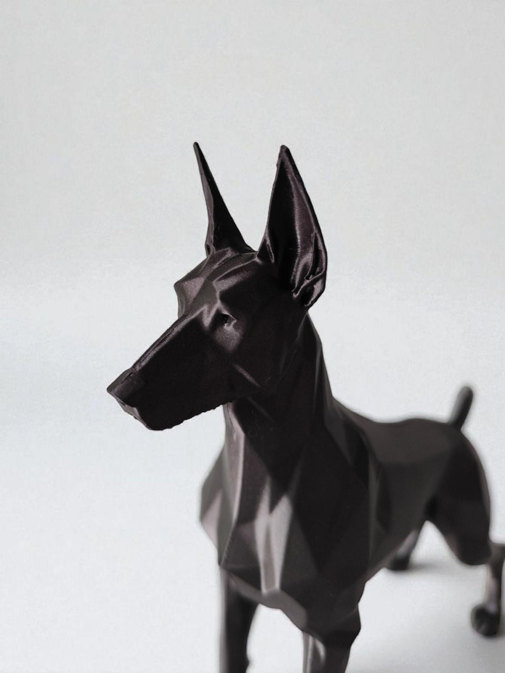 Low Poly Doberman Sculpture