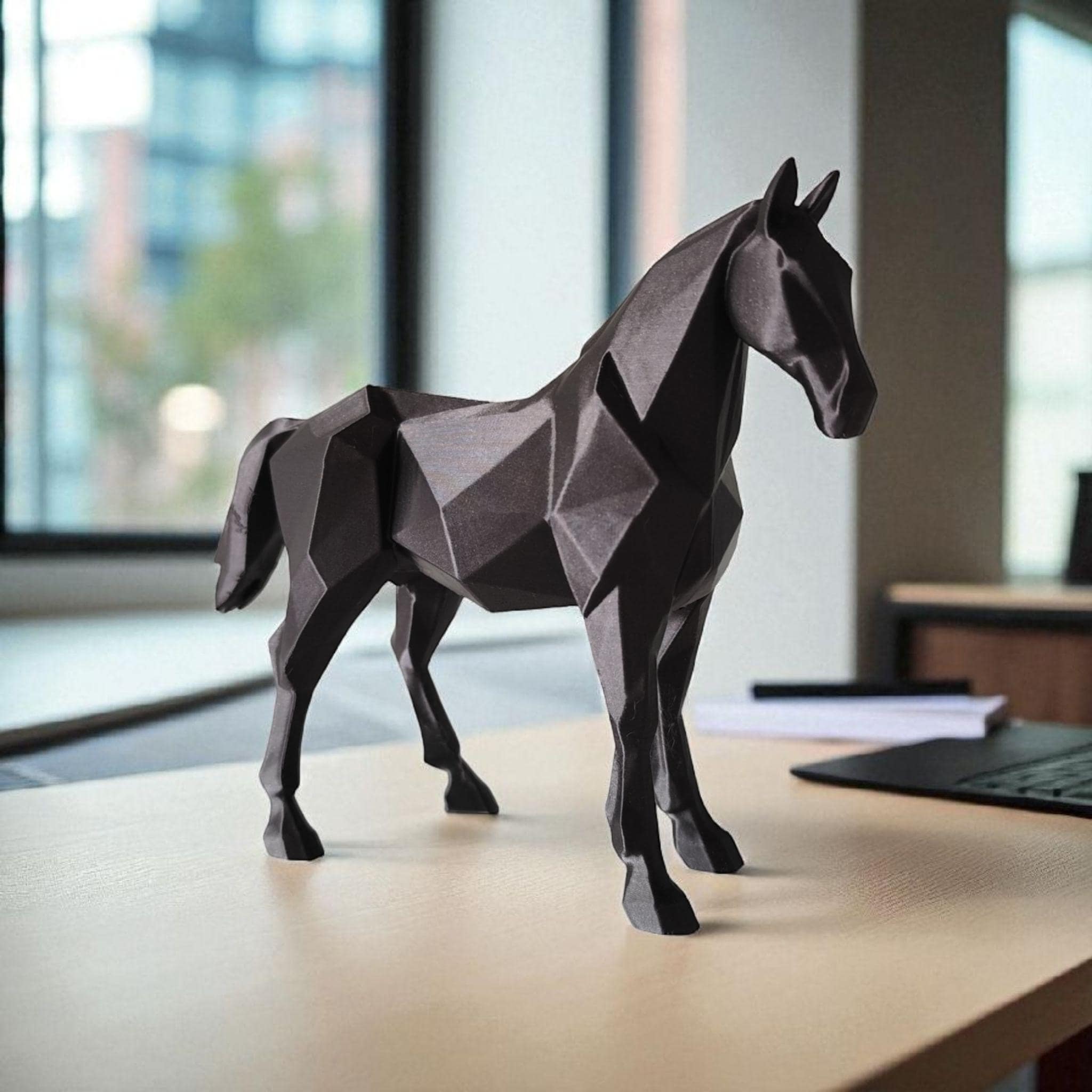 Geometric Horse Statue