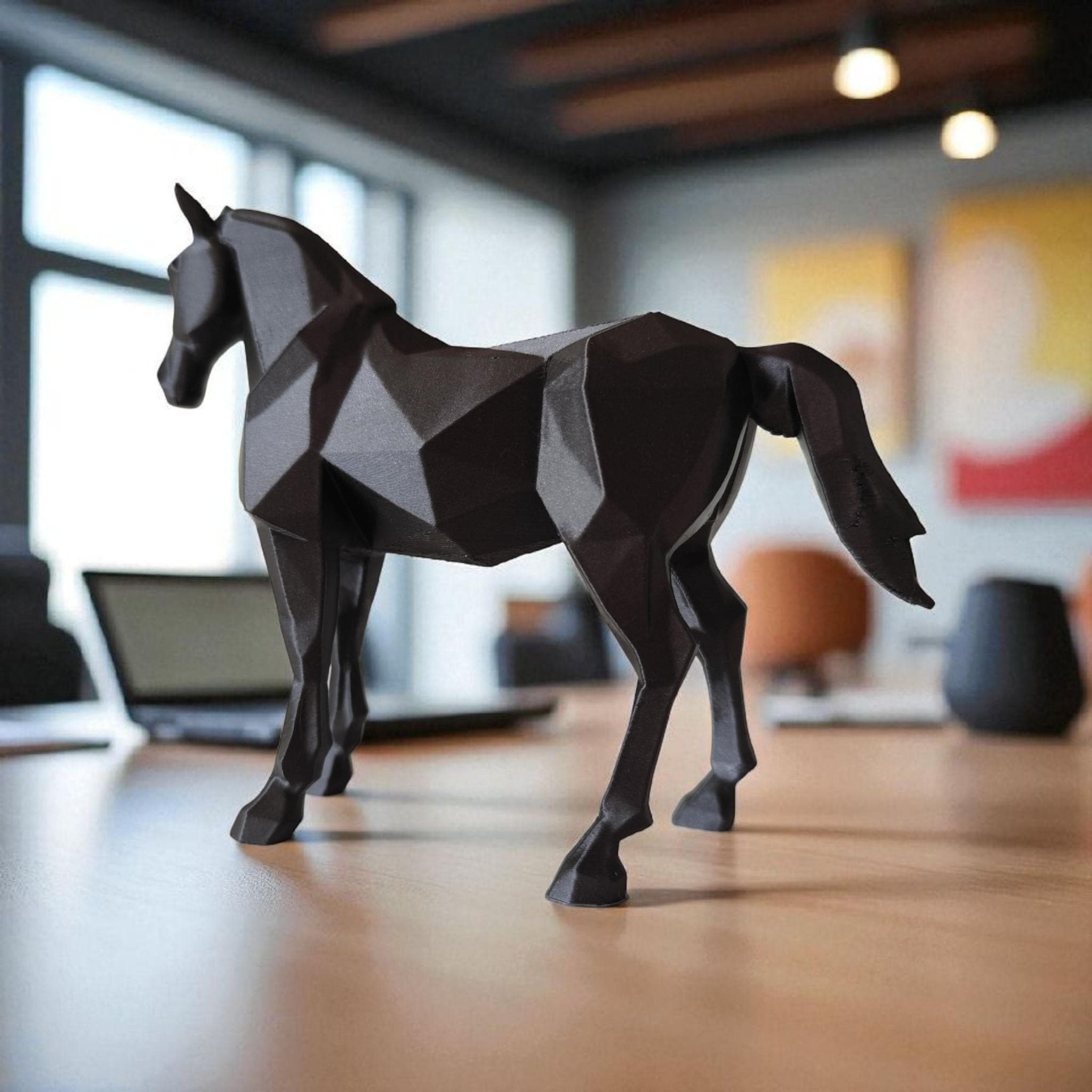 Geometric Horse Statue