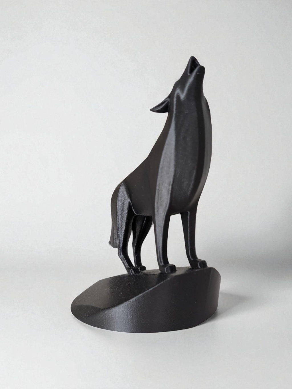 Geometric Wolf Statue
