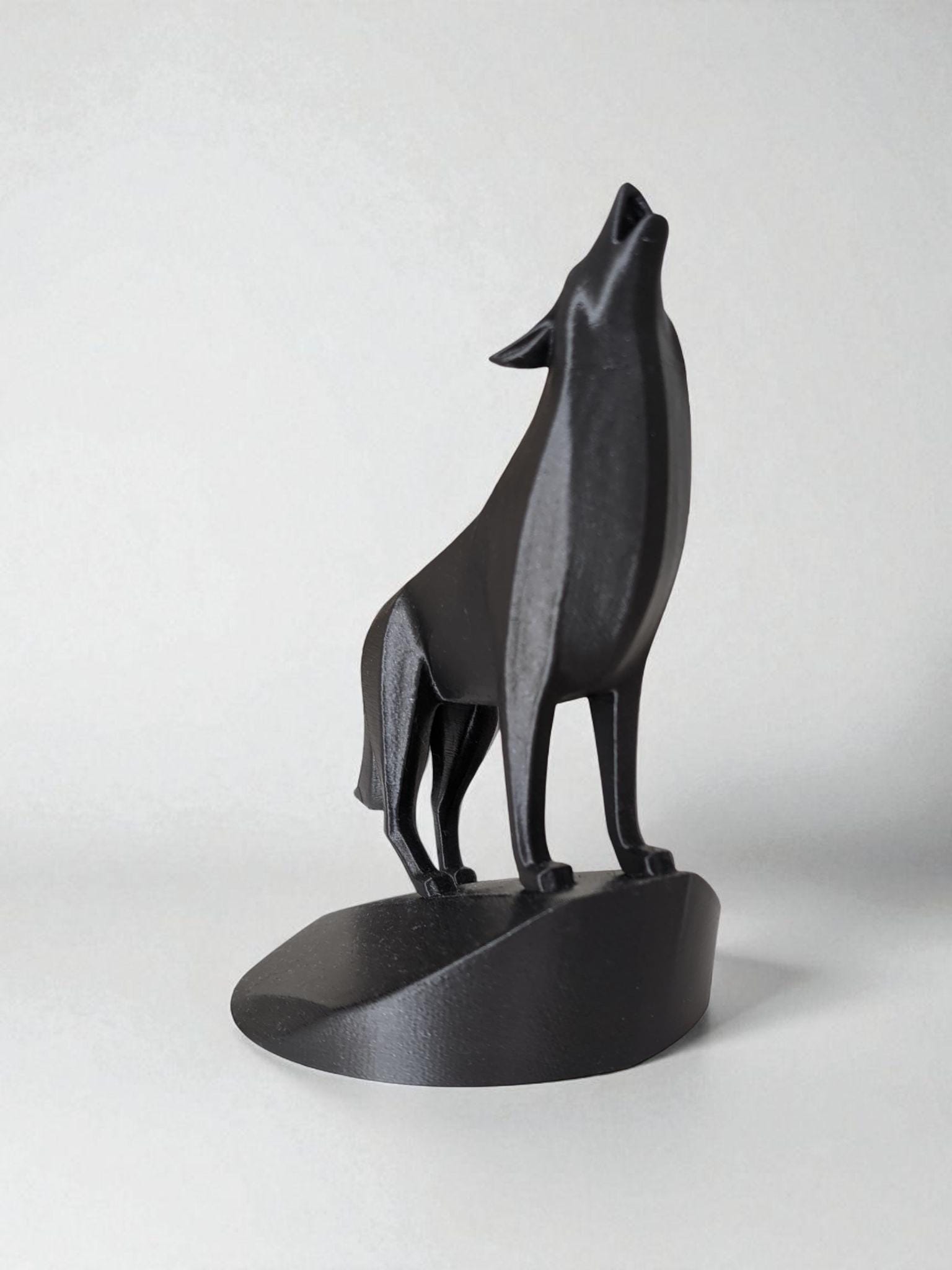 Geometric Wolf Statue