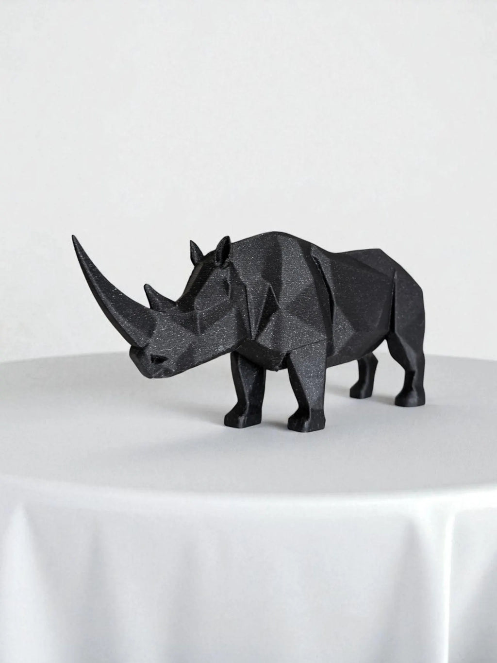 Low Poly Rhino Sculpture