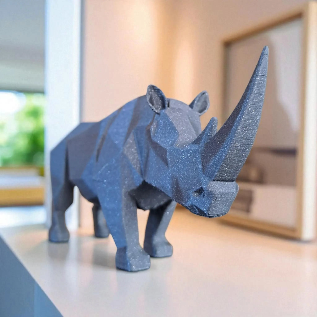 Low Poly Rhino Sculpture