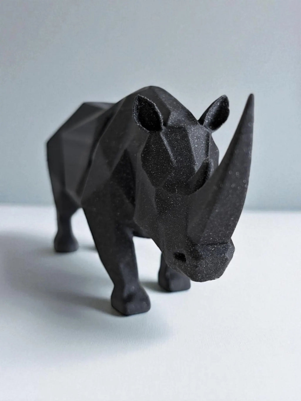Low Poly Rhino Sculpture