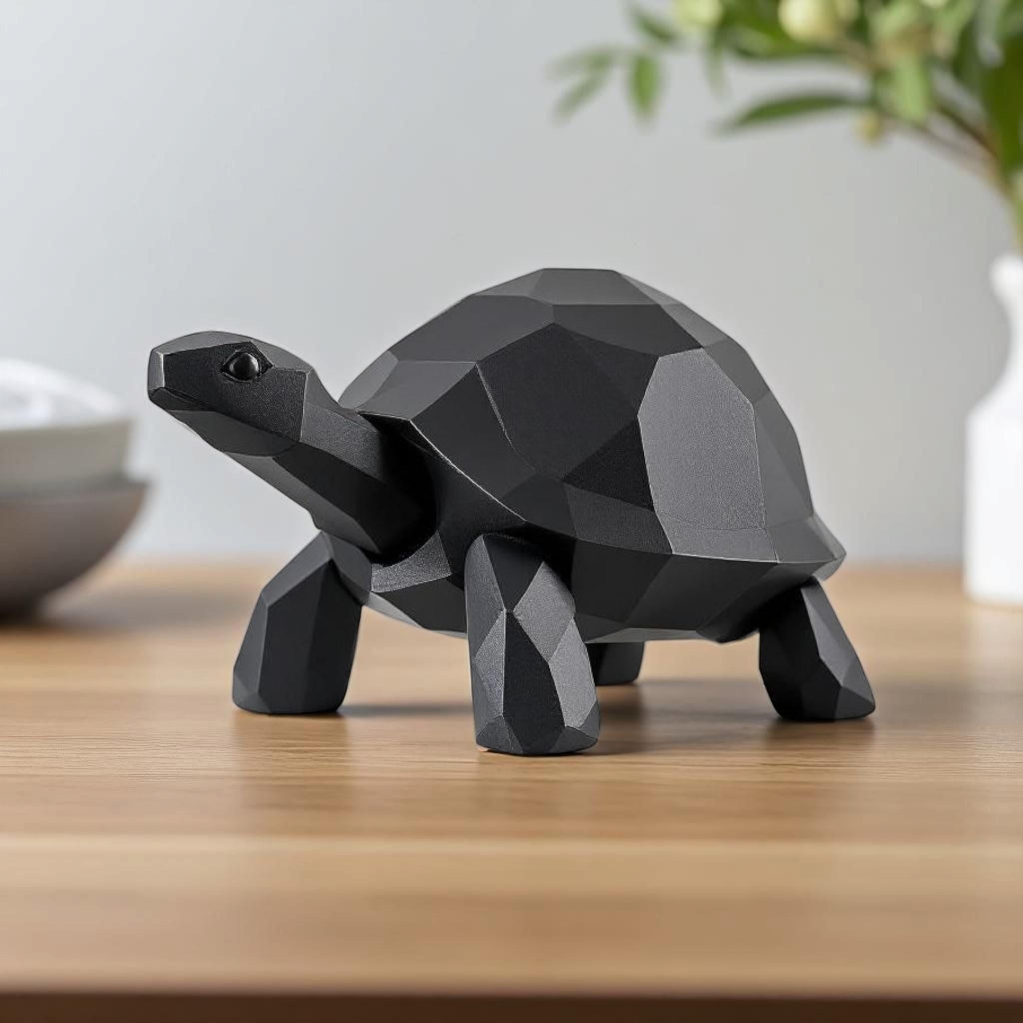 Low Poly Turtle Sculpture