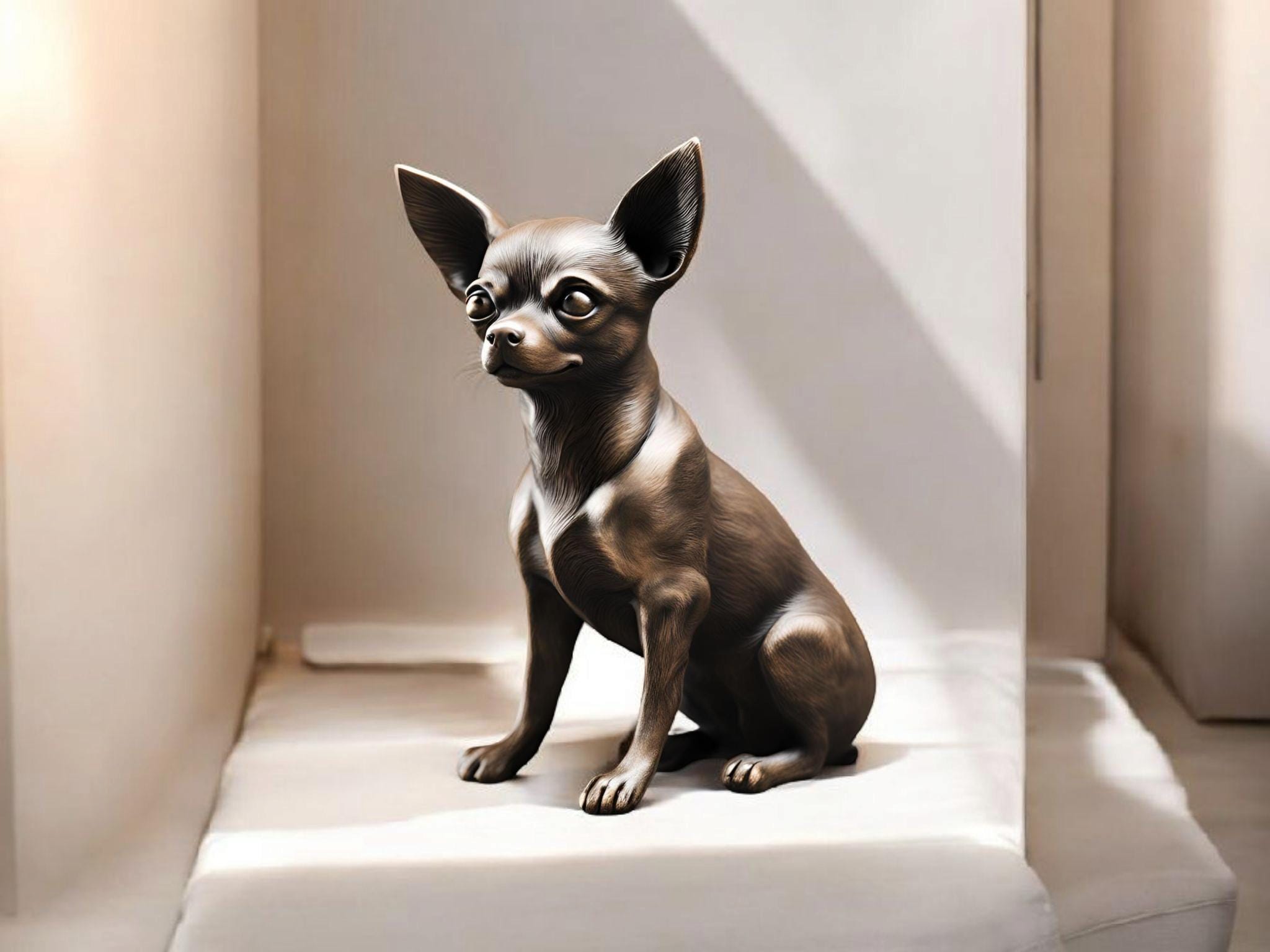 Minimalist Chihuahua Sculpture