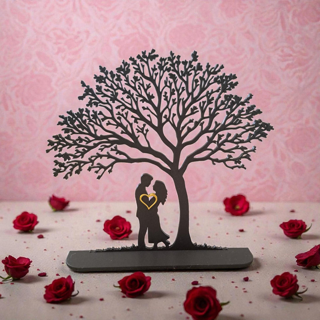Couple Under Tree Sculpture