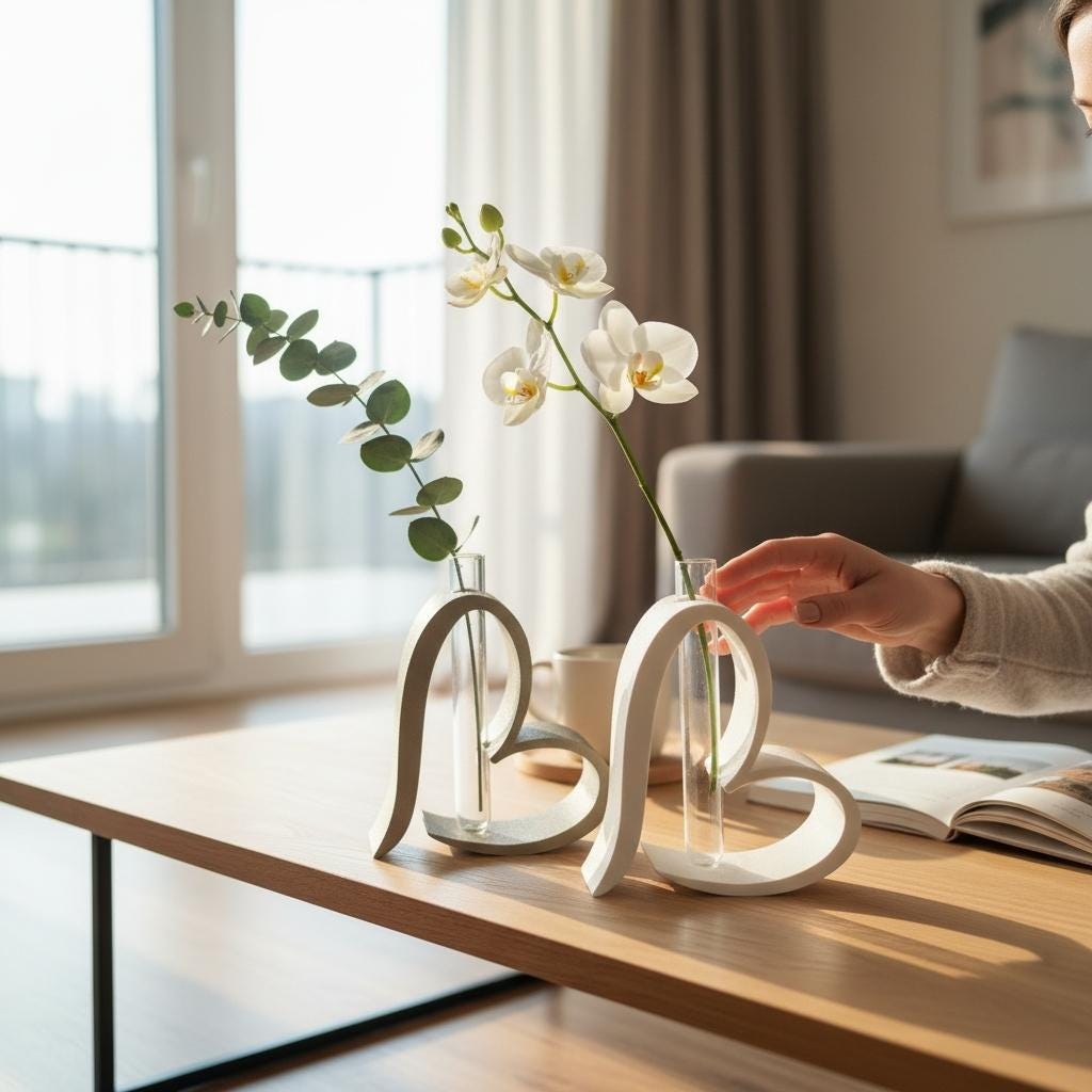Heart Shaped Test Tube Vase
