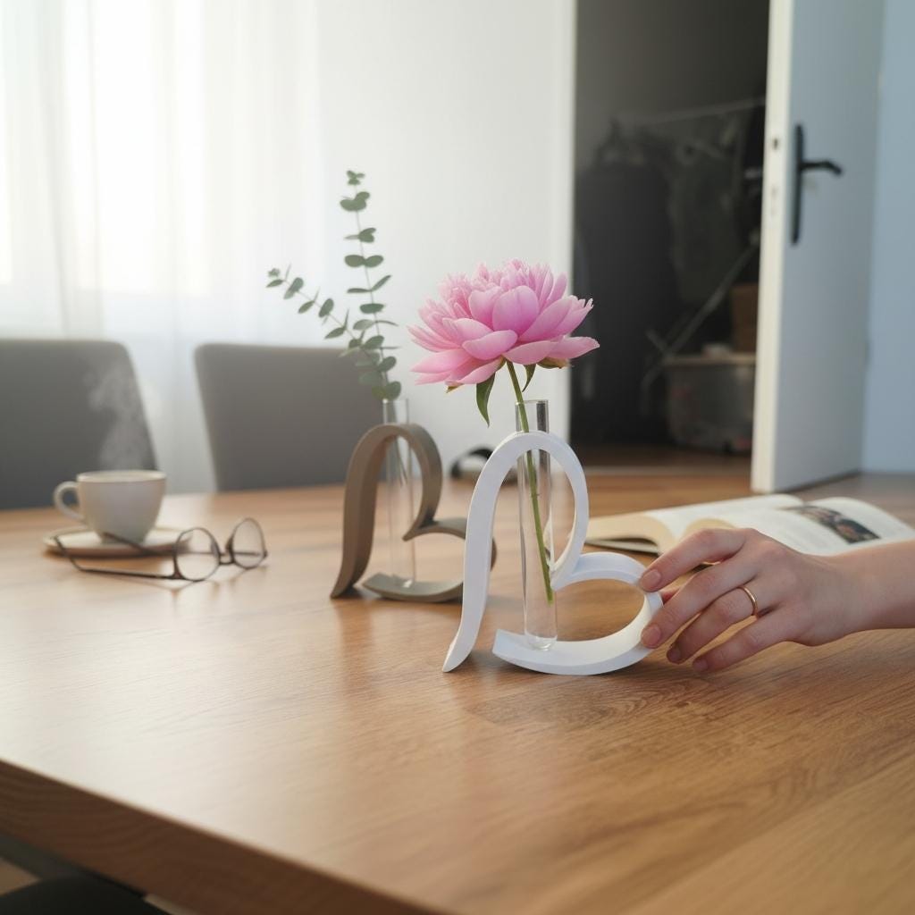 Heart Shaped Test Tube Vase