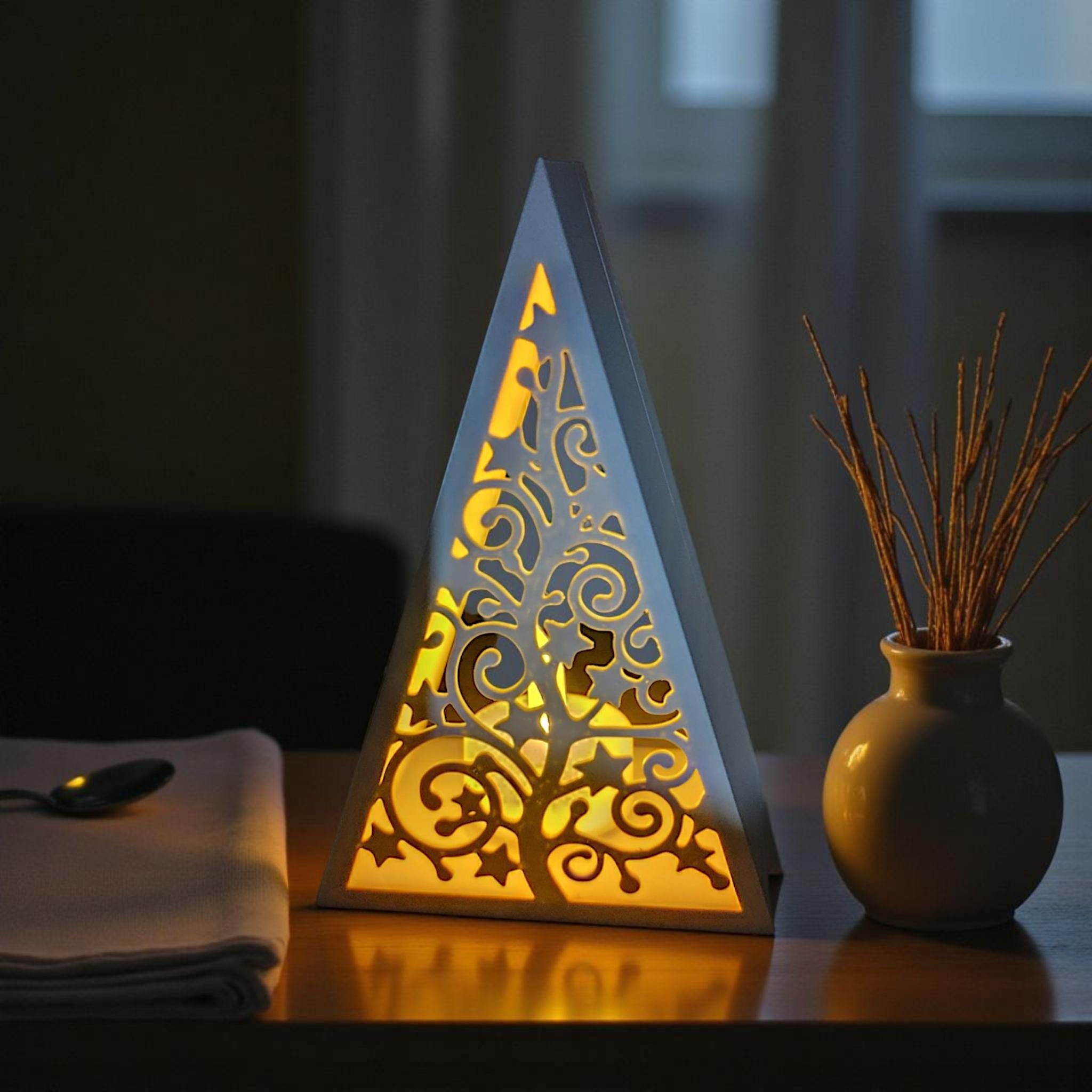 Pyramid Christmas Tree Lantern