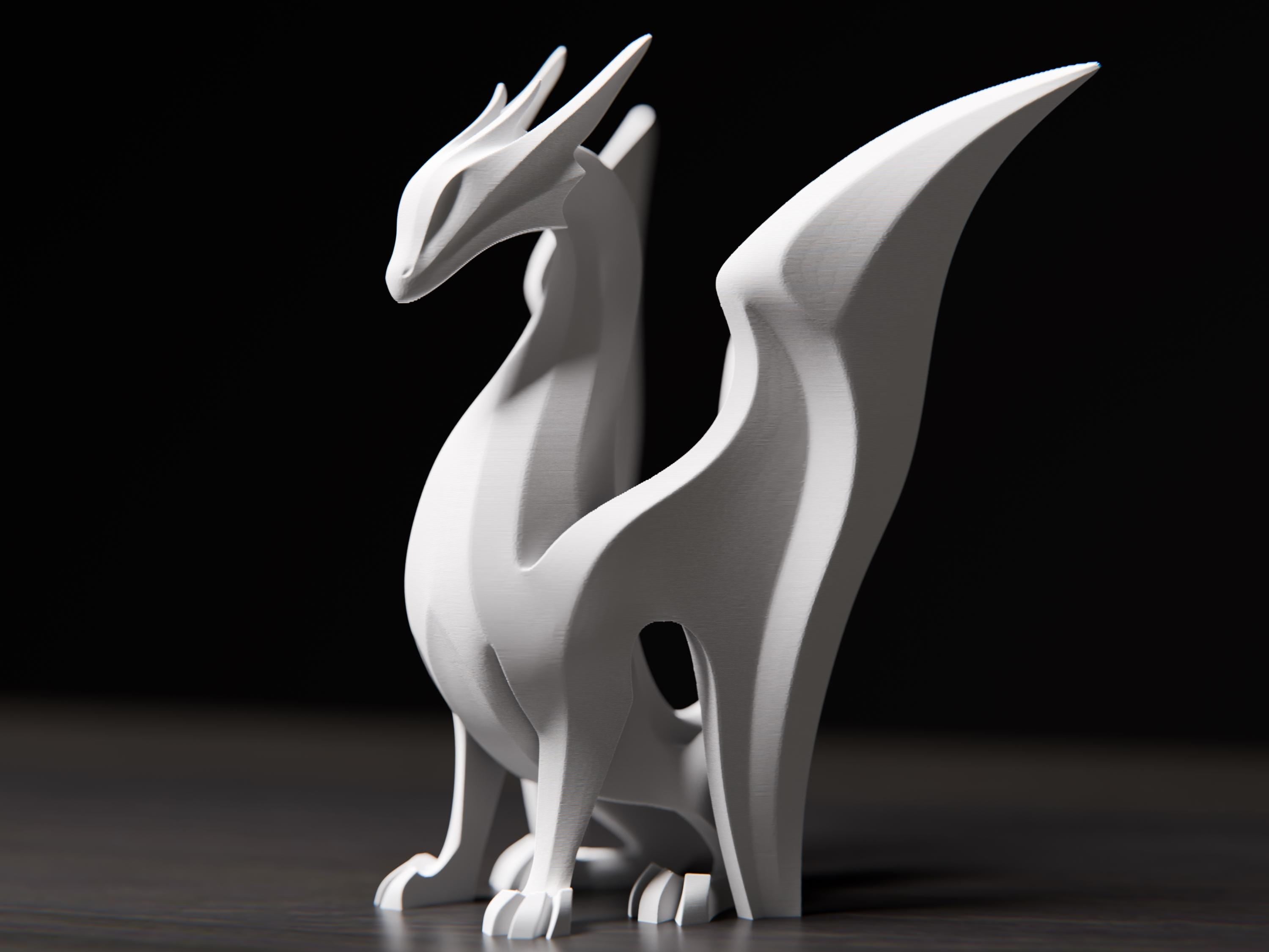 Minimalist Dragon Sculpture