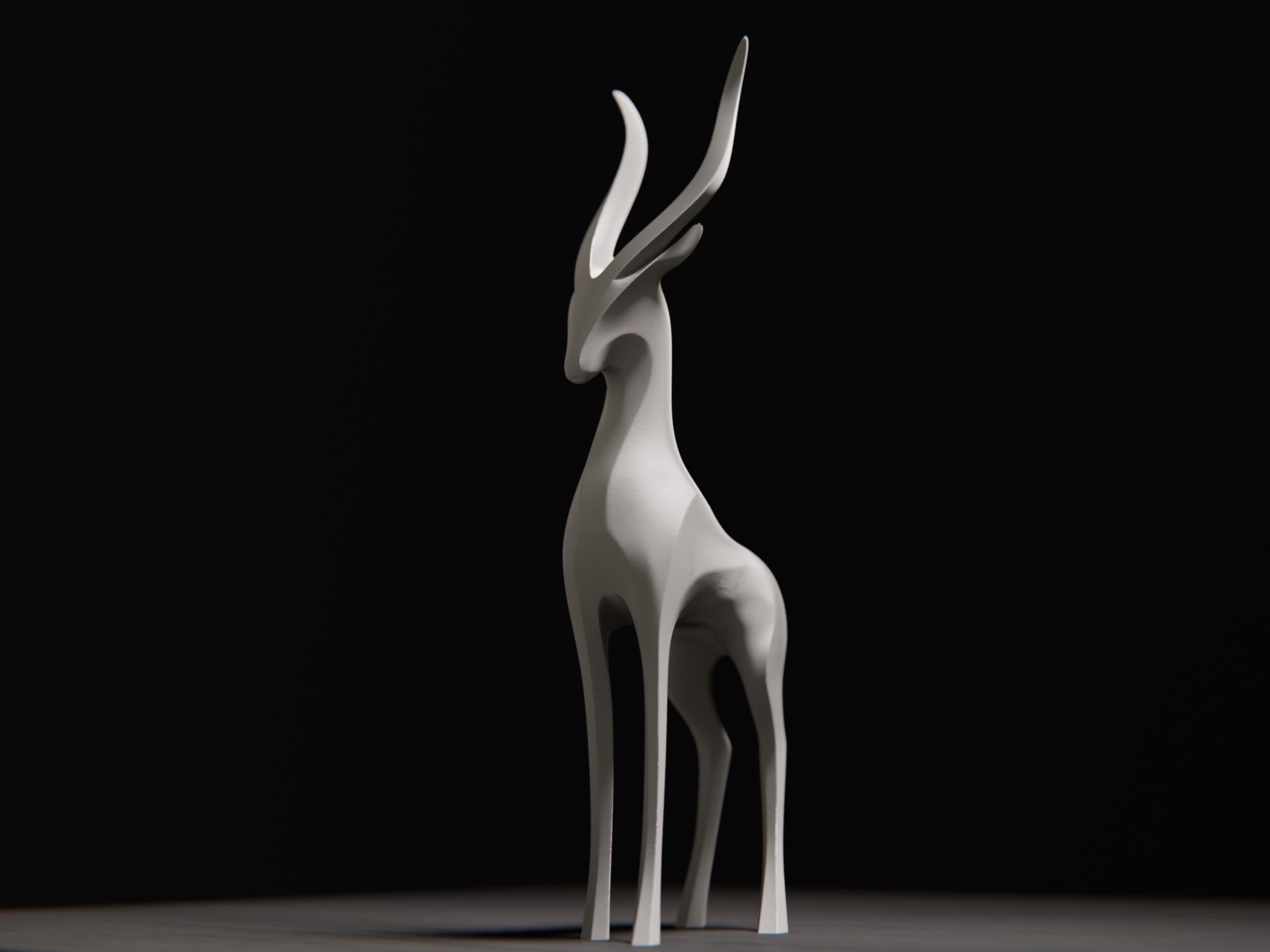 Minimalist Antelope Sculpture