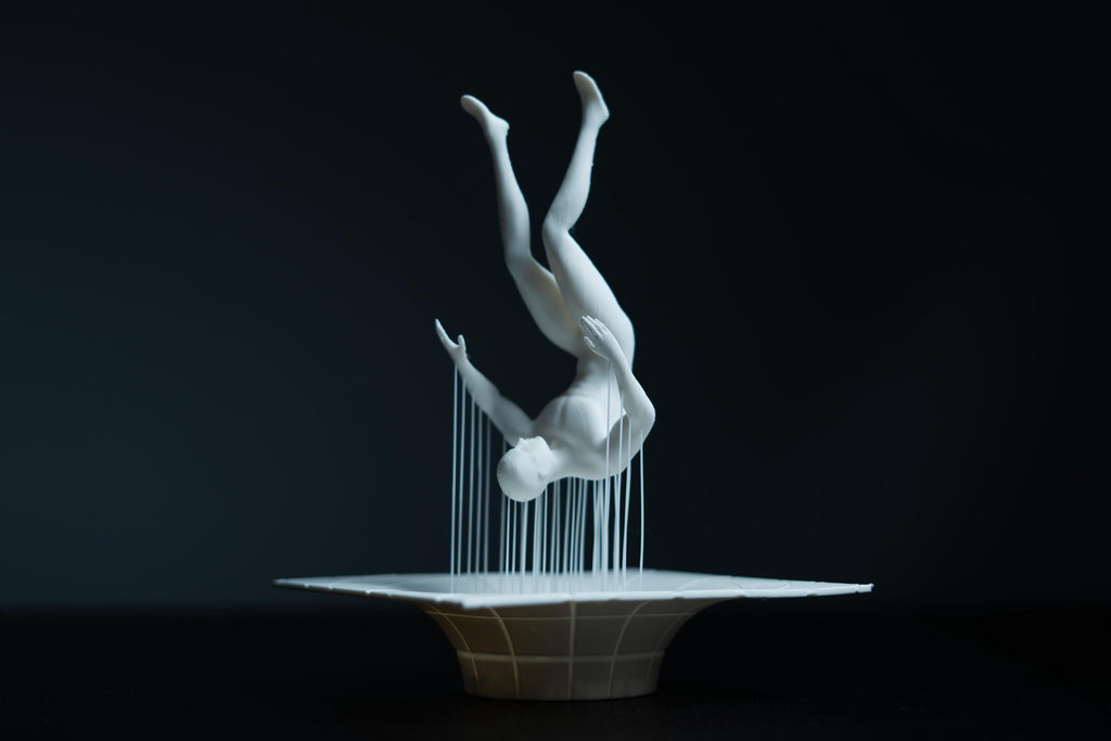 Falling Man String Art Sculpture