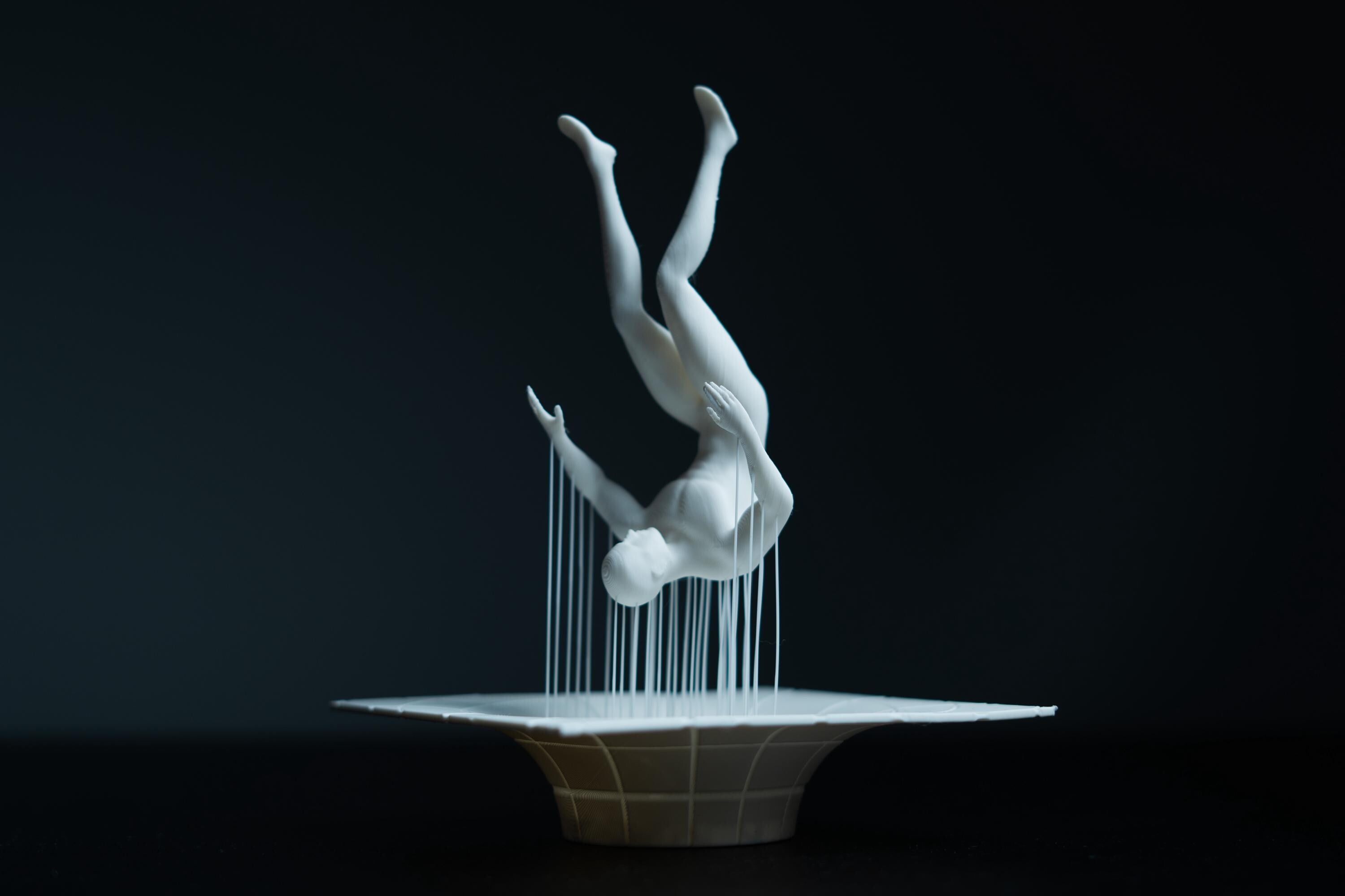 Falling Man String Art Sculpture