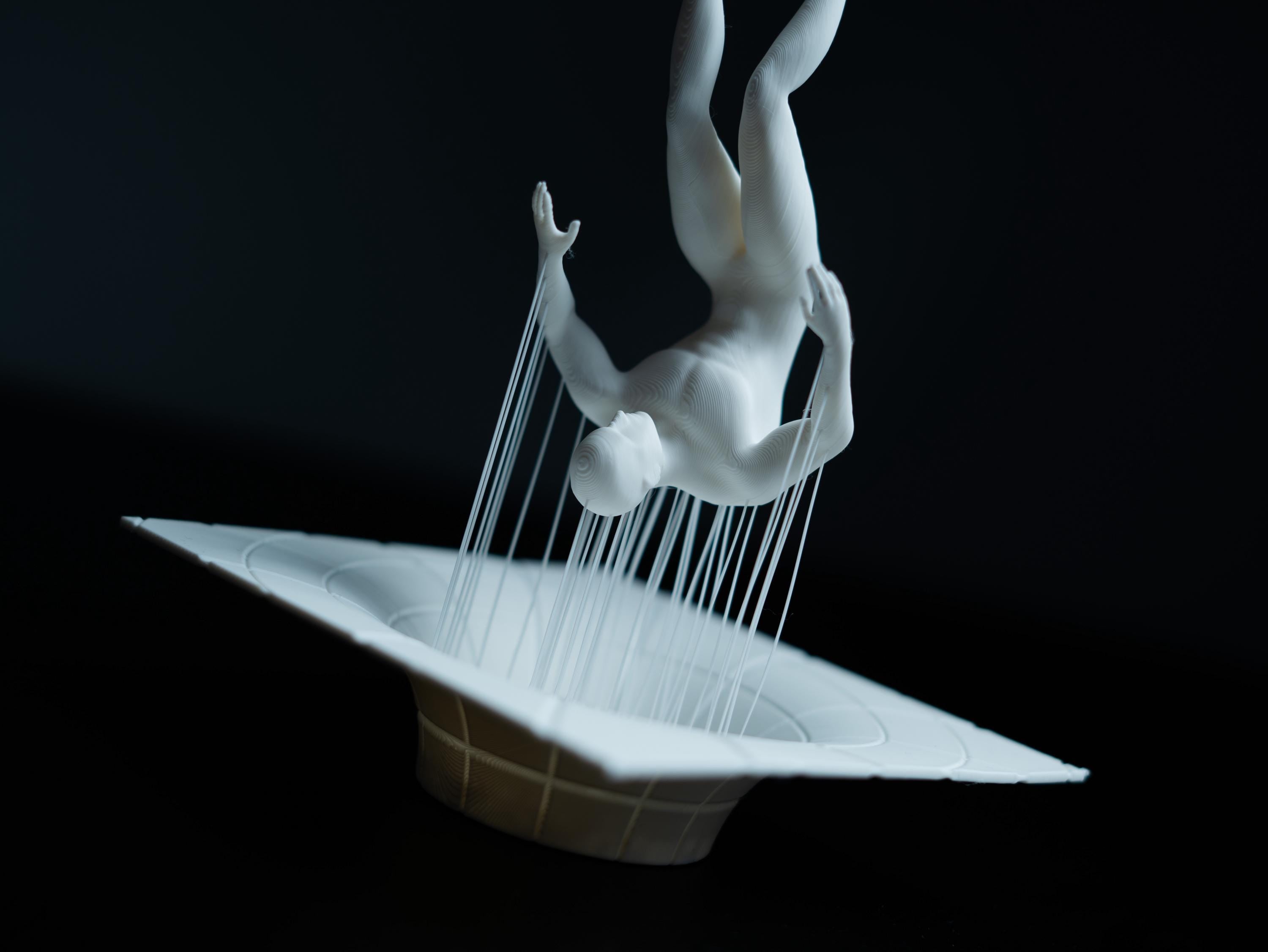 Falling Man String Art Sculpture