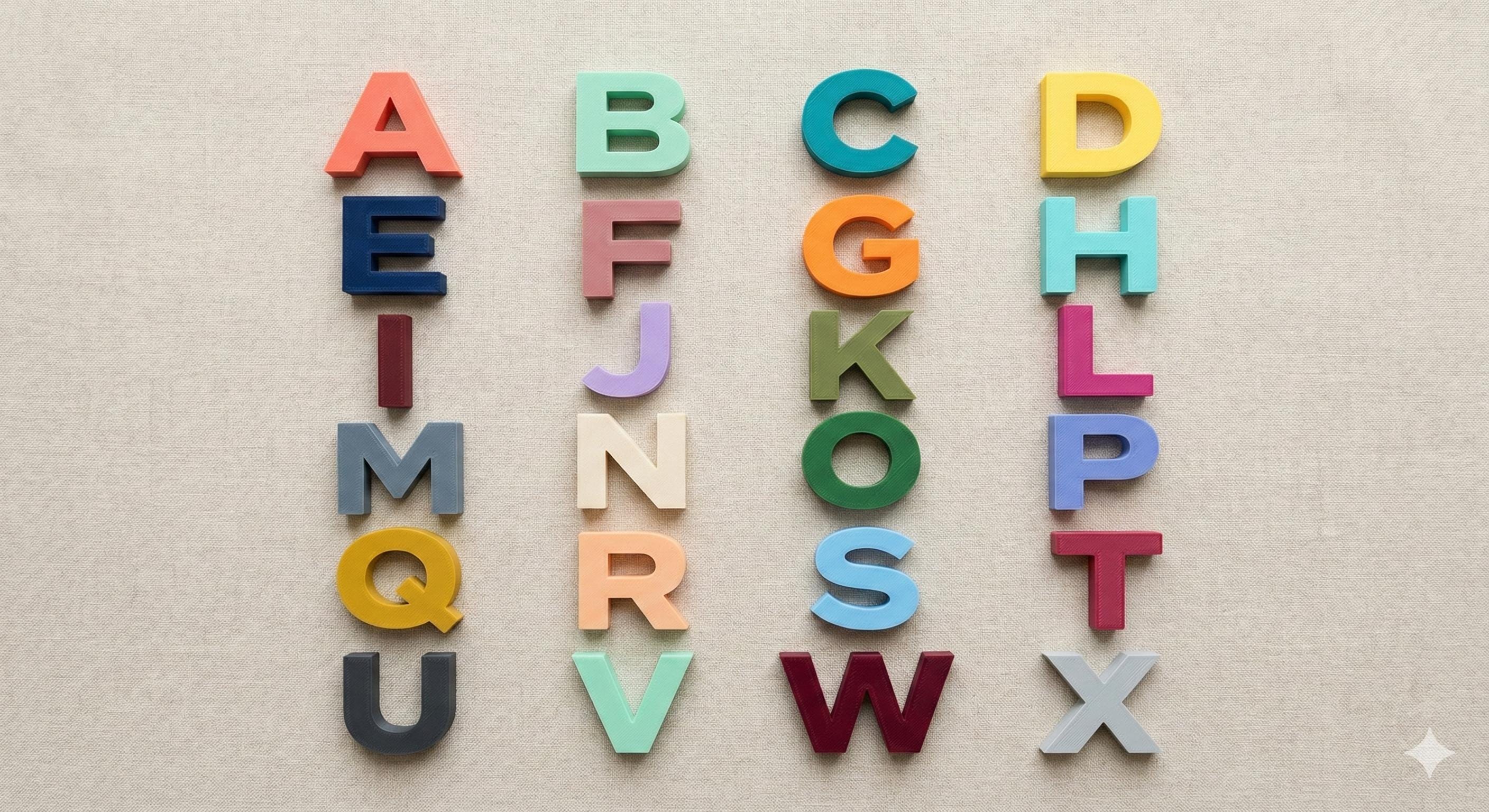 Custom 3D Printed Letters