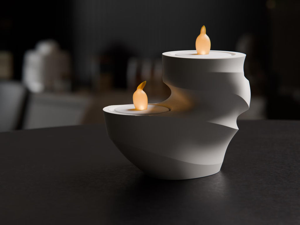 Swirl LED Tealight Holder
