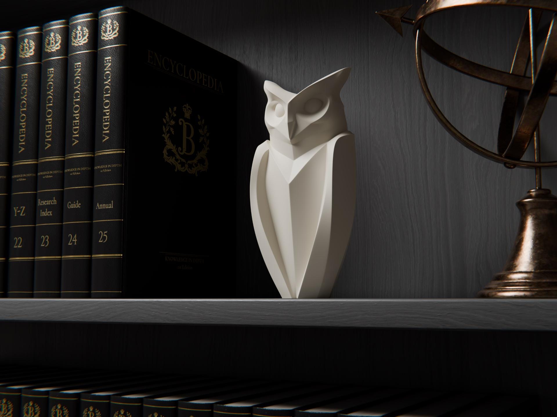 Minimalist Owl Sculpture