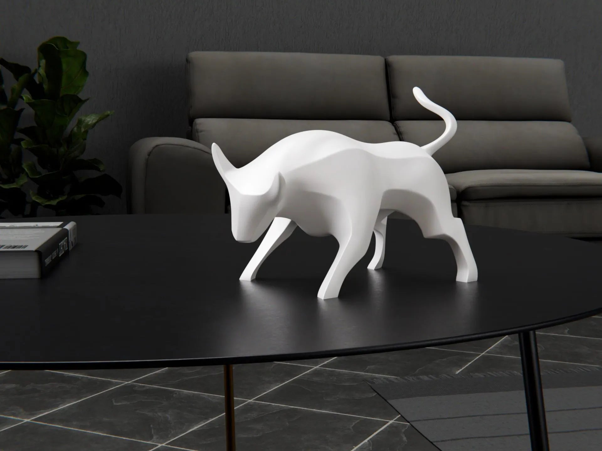 Modern Bull Sculpture