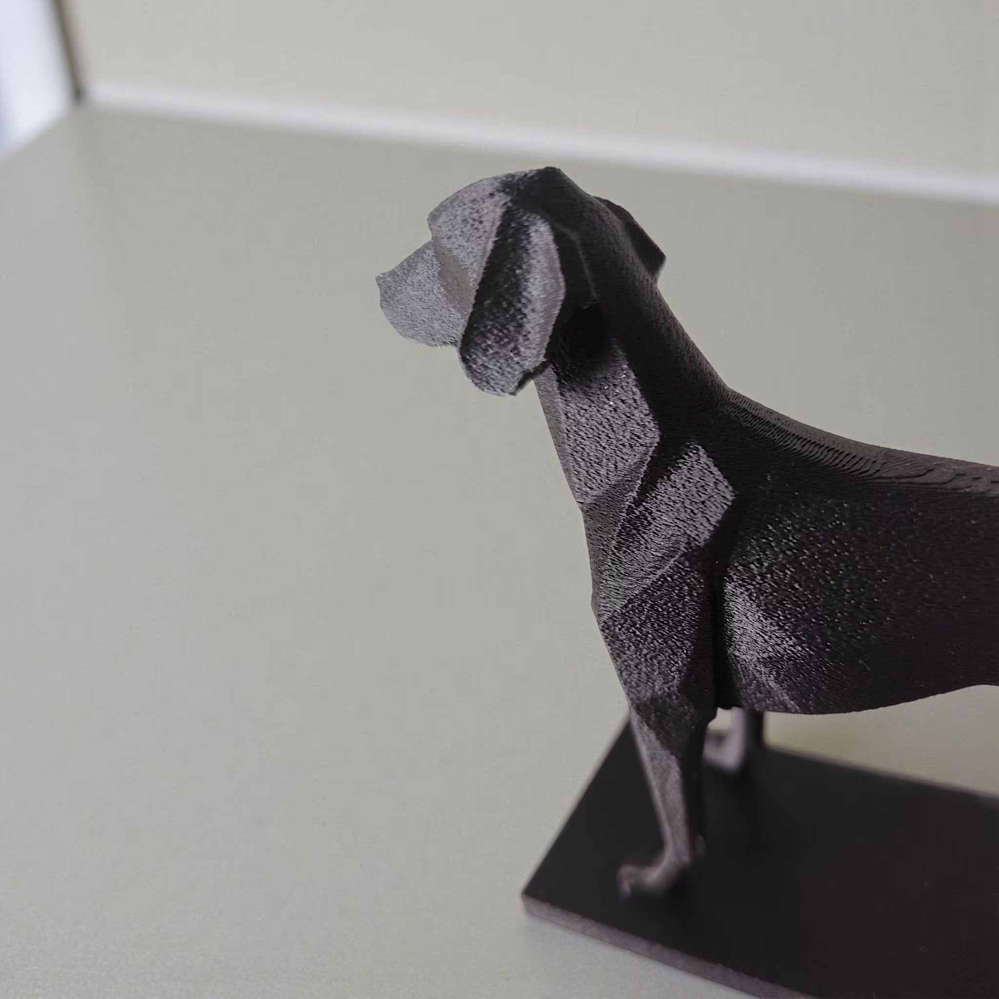Low Poly Hunting Dog Sculpture