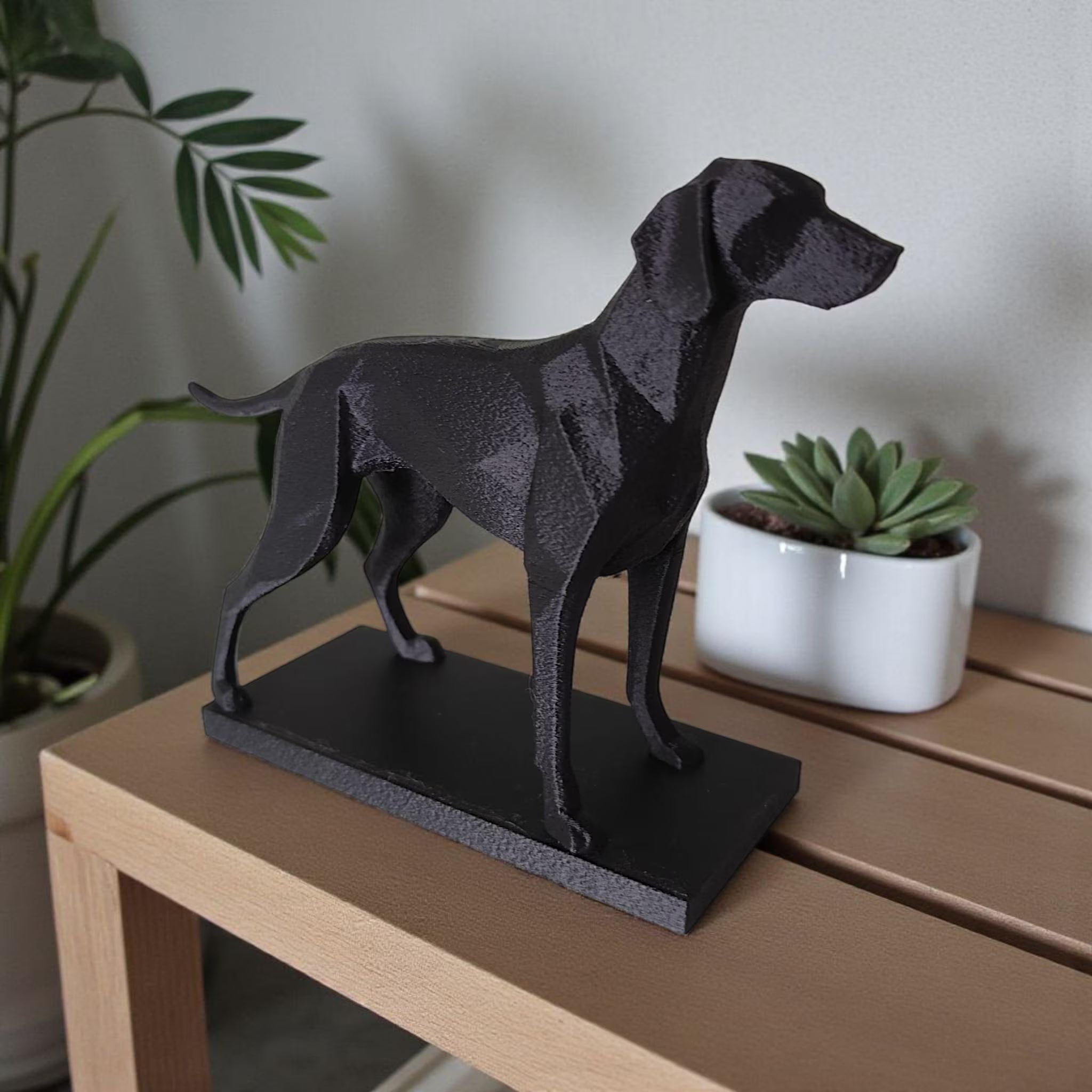 Low Poly Hunting Dog Sculpture