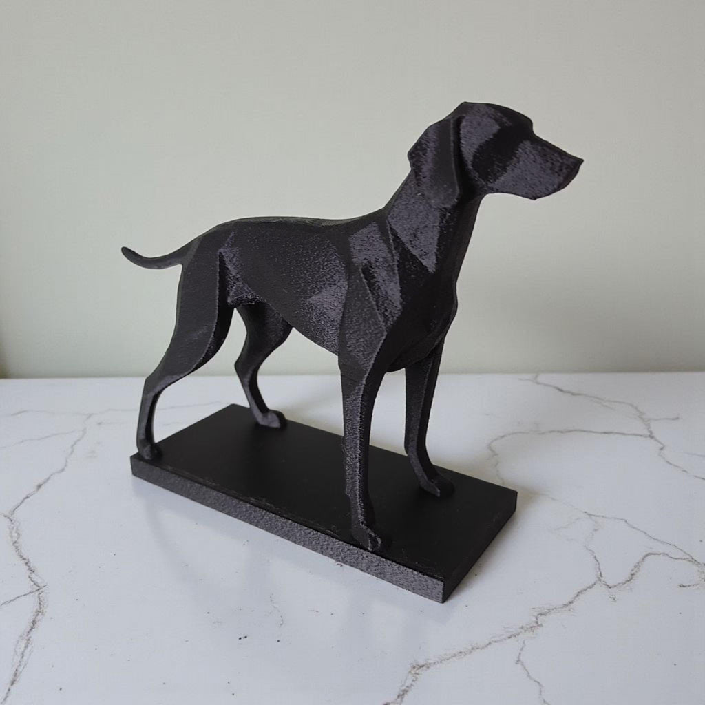Low Poly Hunting Dog Sculpture