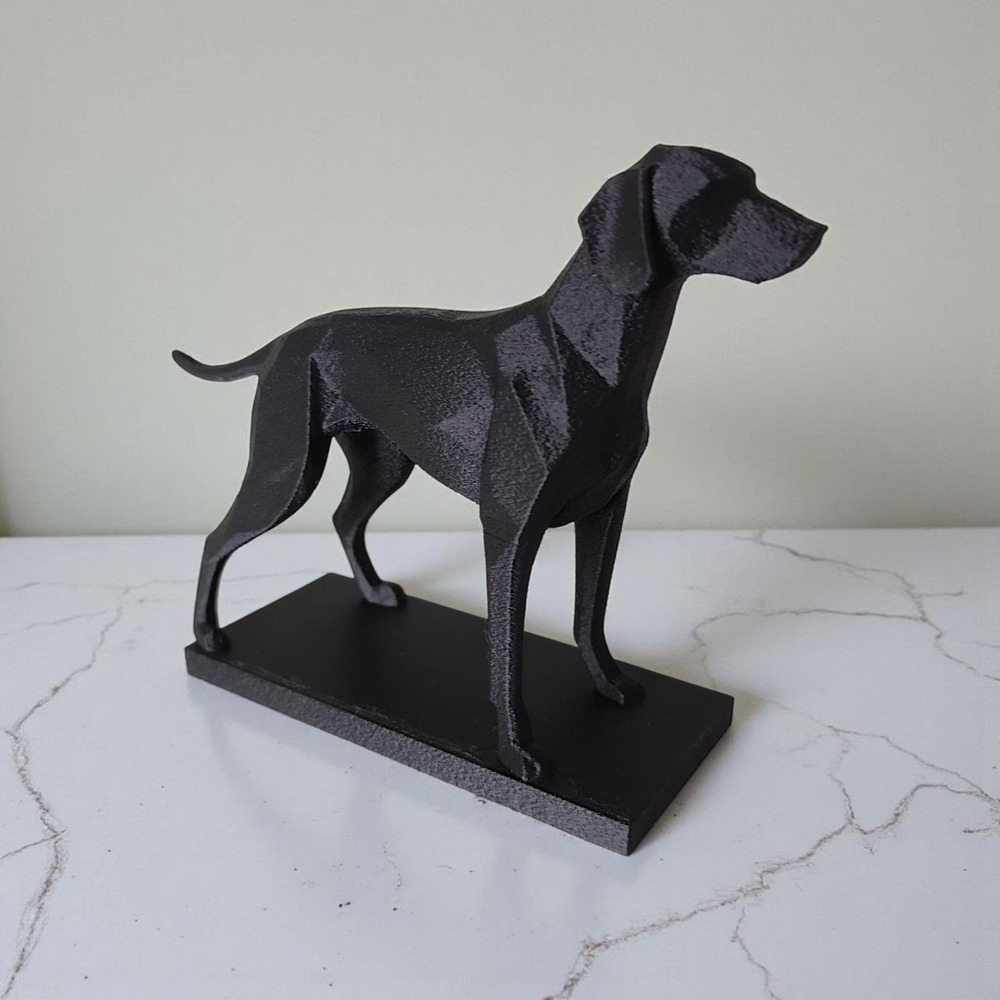 Low Poly Hunting Dog Sculpture