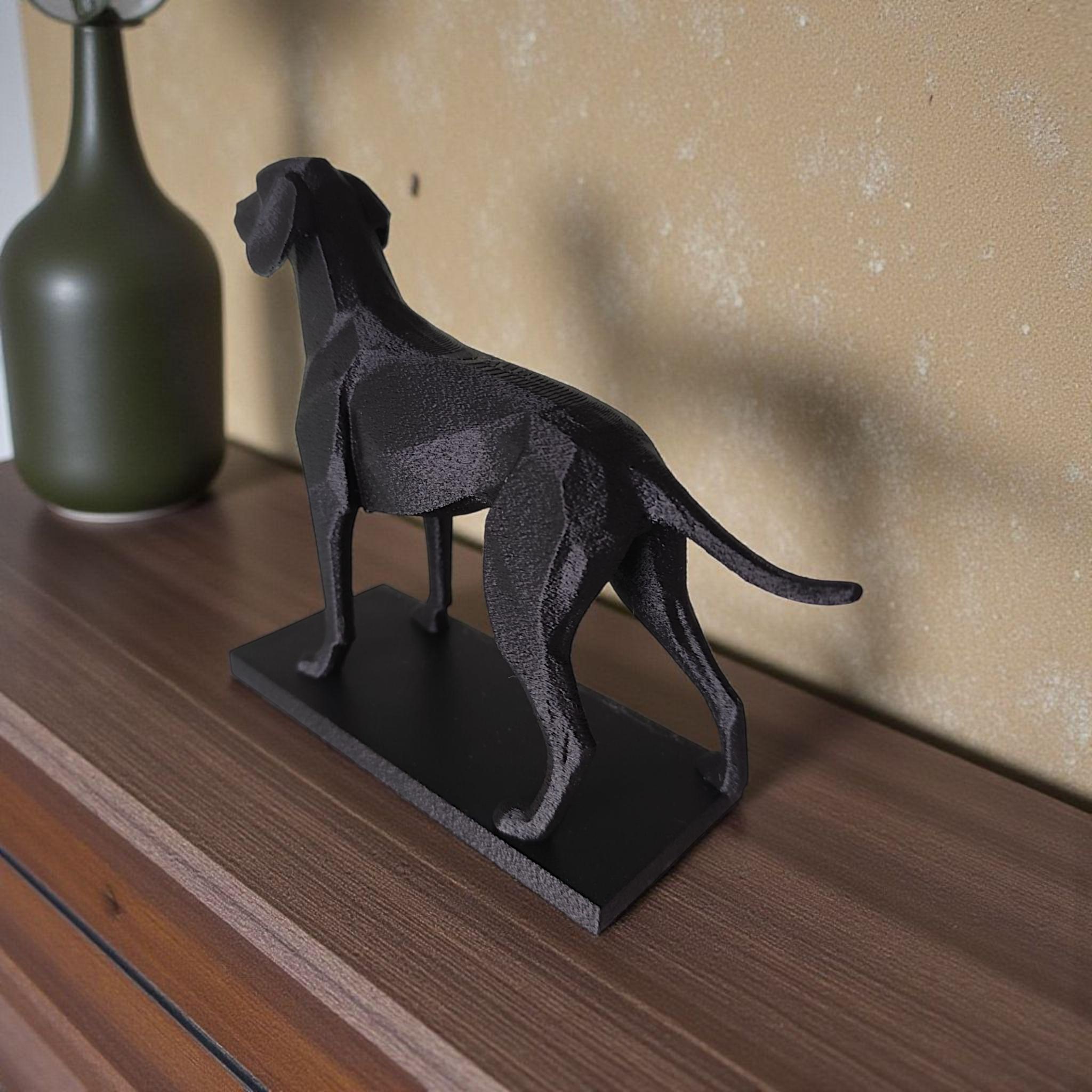 Low Poly Hunting Dog Sculpture