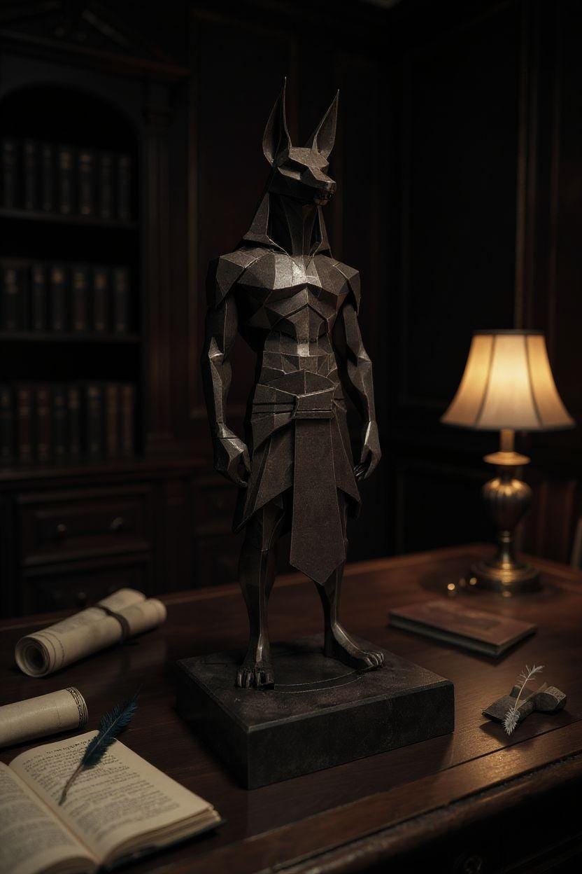 Low Poly Anubis Statue