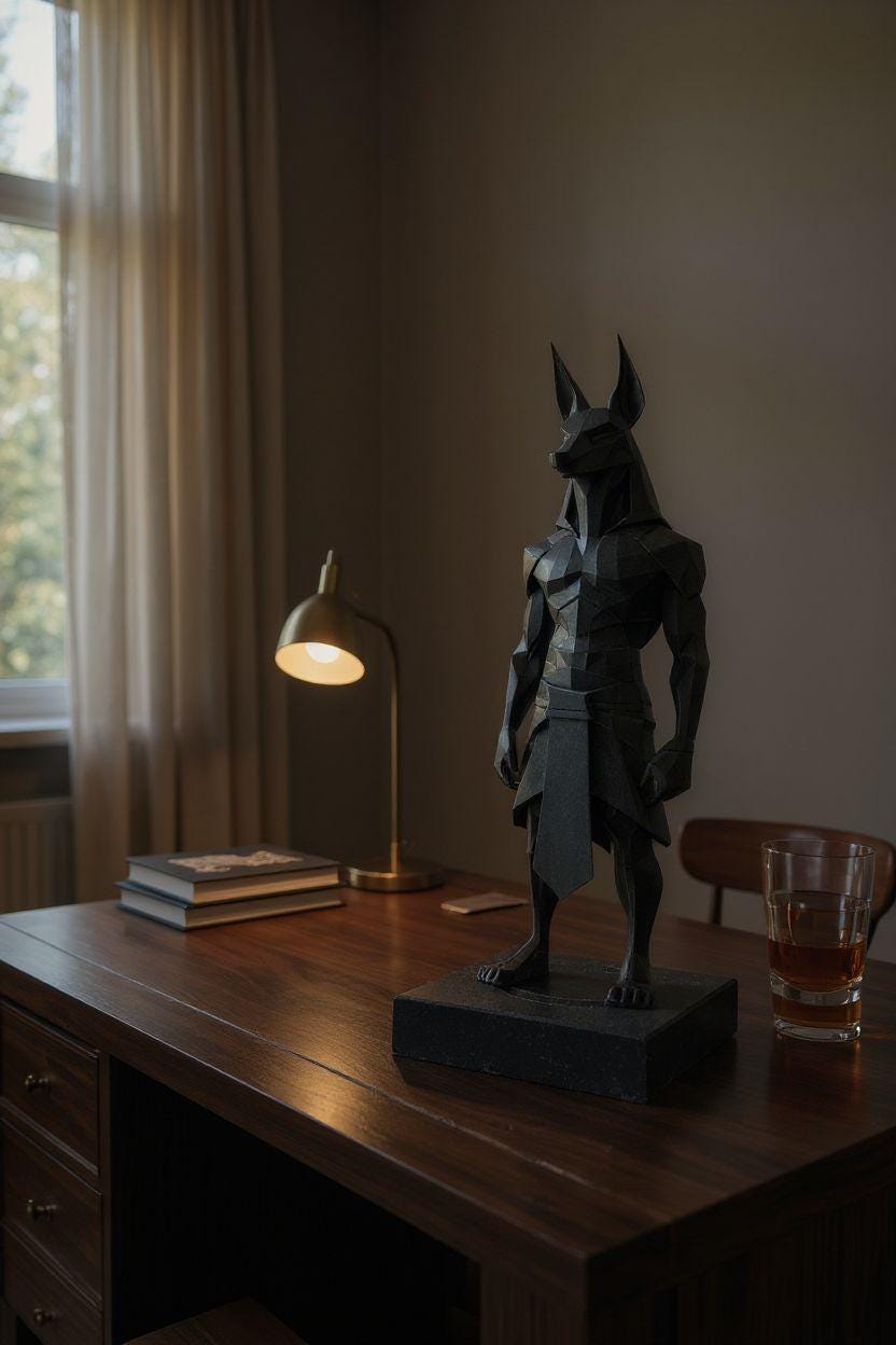 Low Poly Anubis Statue